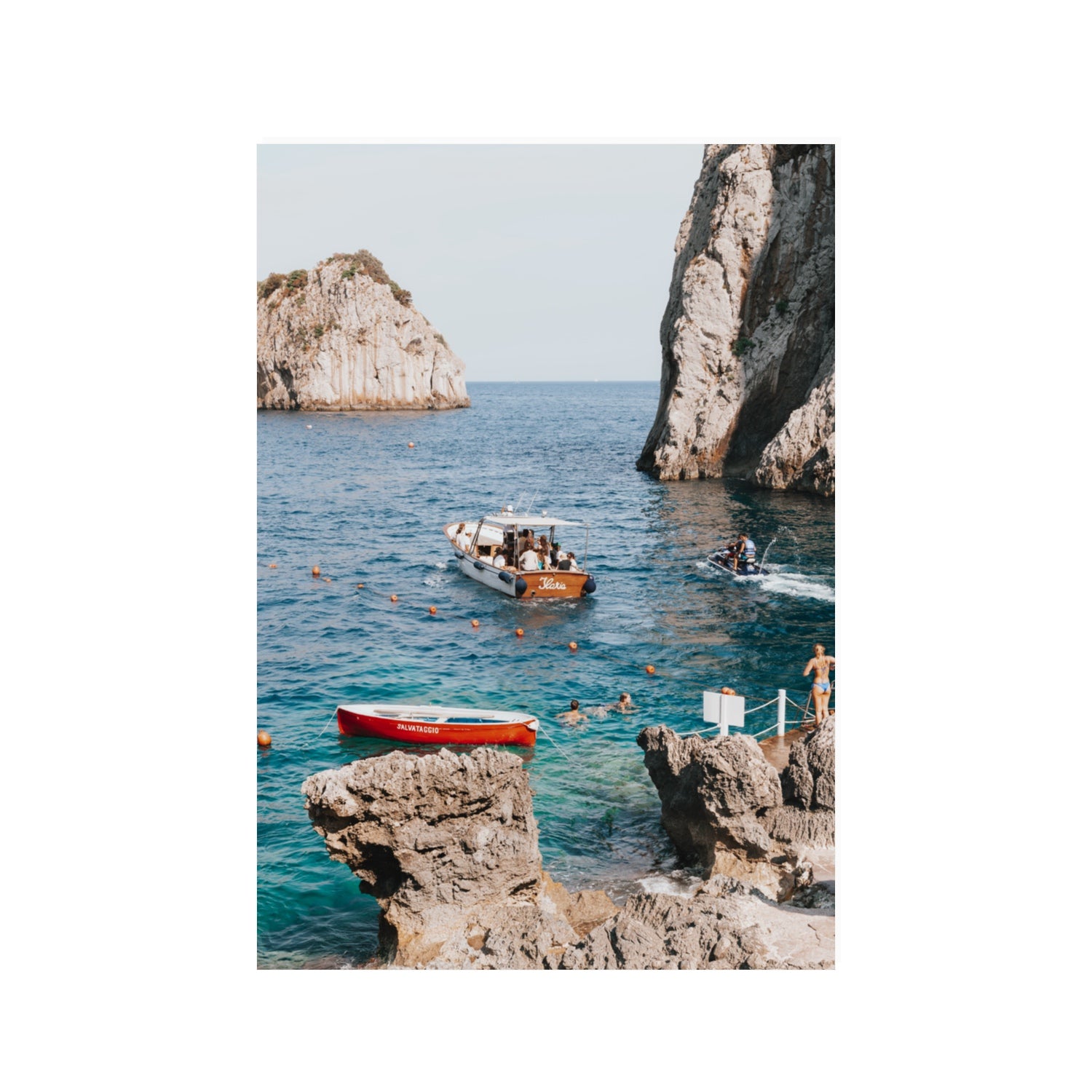 Set Sail Capri Sailboat coastal wall art 100 x 70 cm unframed fine art canvas