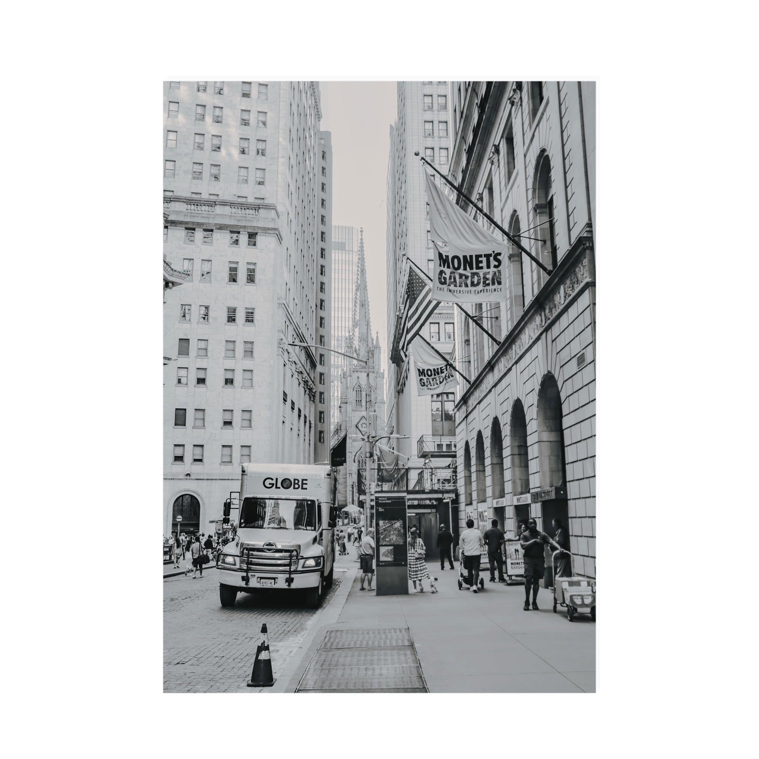 Metropolitan Monotone New York NYC Black & White wall art A0 unframed fine art canvas
