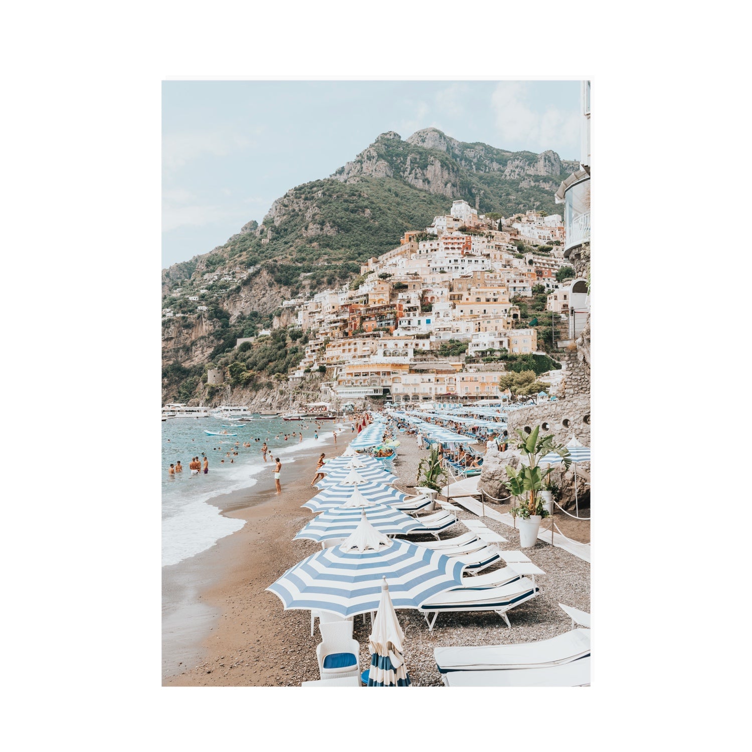 The Cliffside Village Positano Italian decor wall art A0 unframed fine art canvas