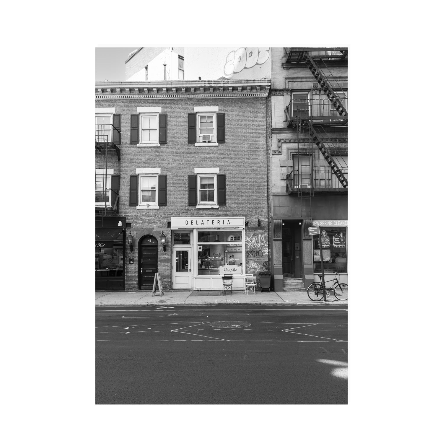 Gelateria New York NYC Black & White wall art A0 unframed fine art canvas