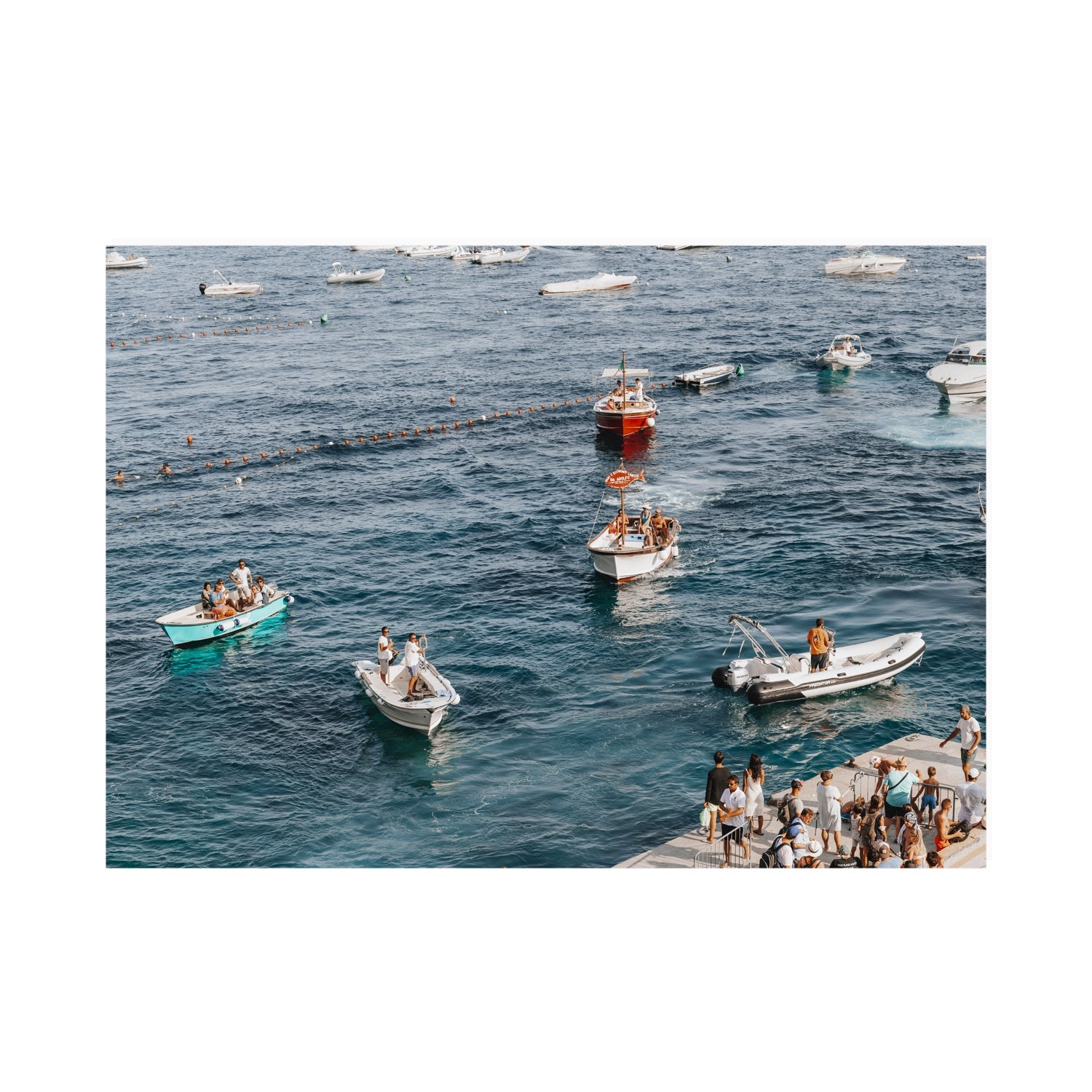Nautical Parade Positano wall art A0 unframed fine art canvas