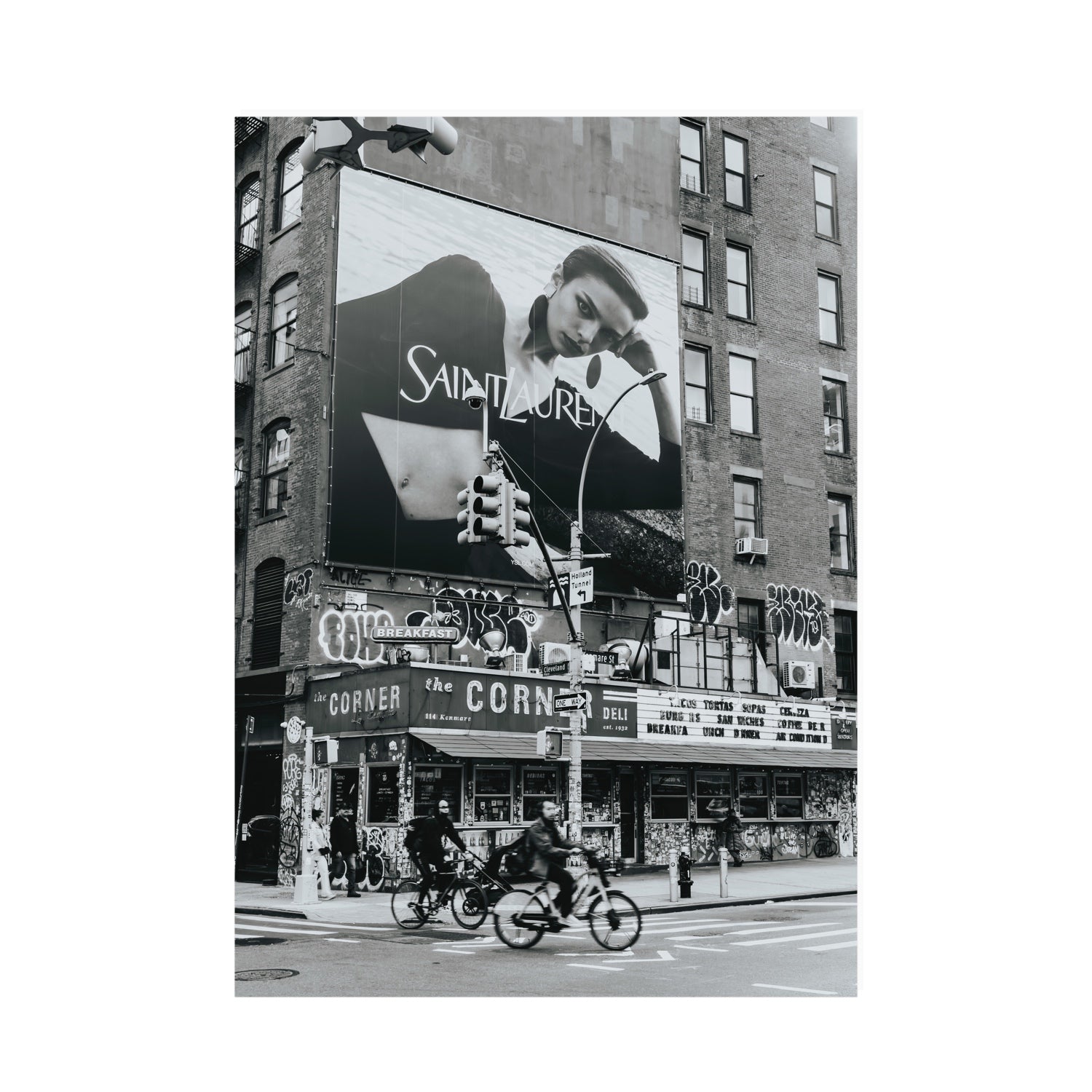 Runway To Rooftops New York NYC Black & White wall art A0 unframed fine art canvas