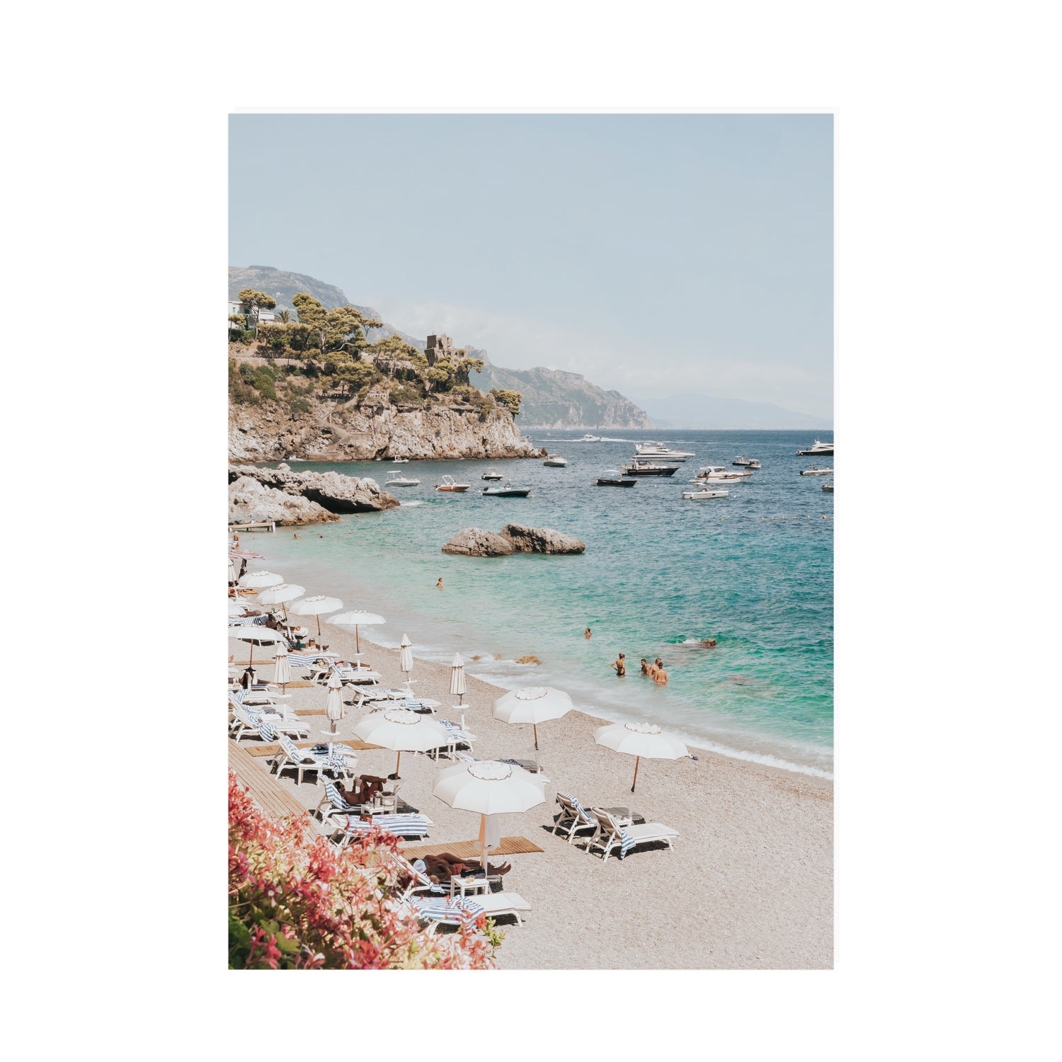 Seaview Refuge Amalfi coastal wall art A0 118.9 cm x 84.1 cm unframed fine art canvas