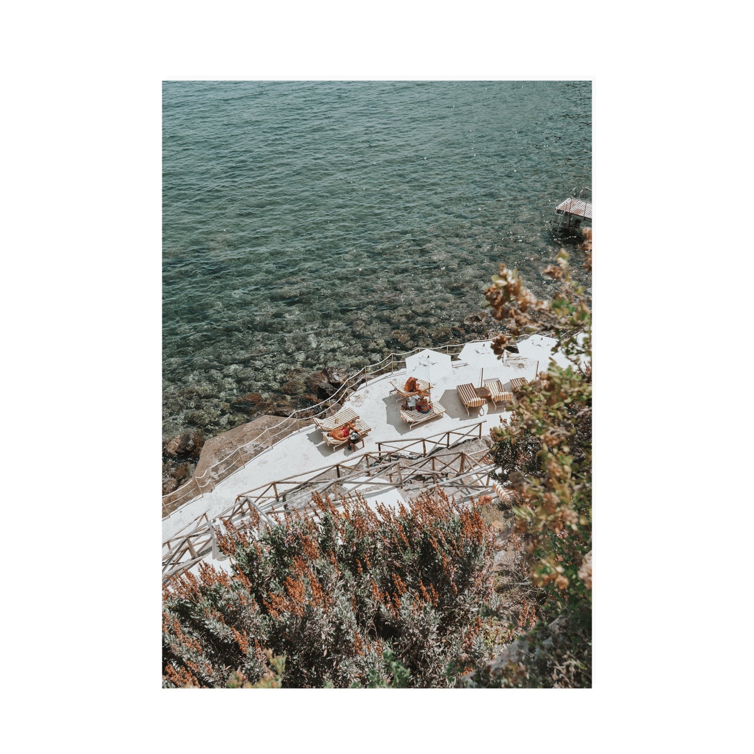 Hidden Gem Tuscany coastal wall art A0 unframed fine art canvas