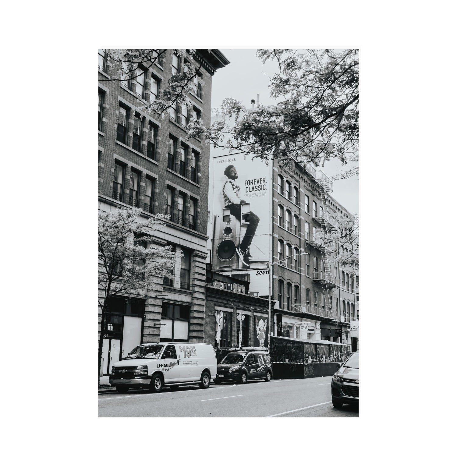 Forever Classic New York NYC Black & White wall art A0 unframed fine art canvas