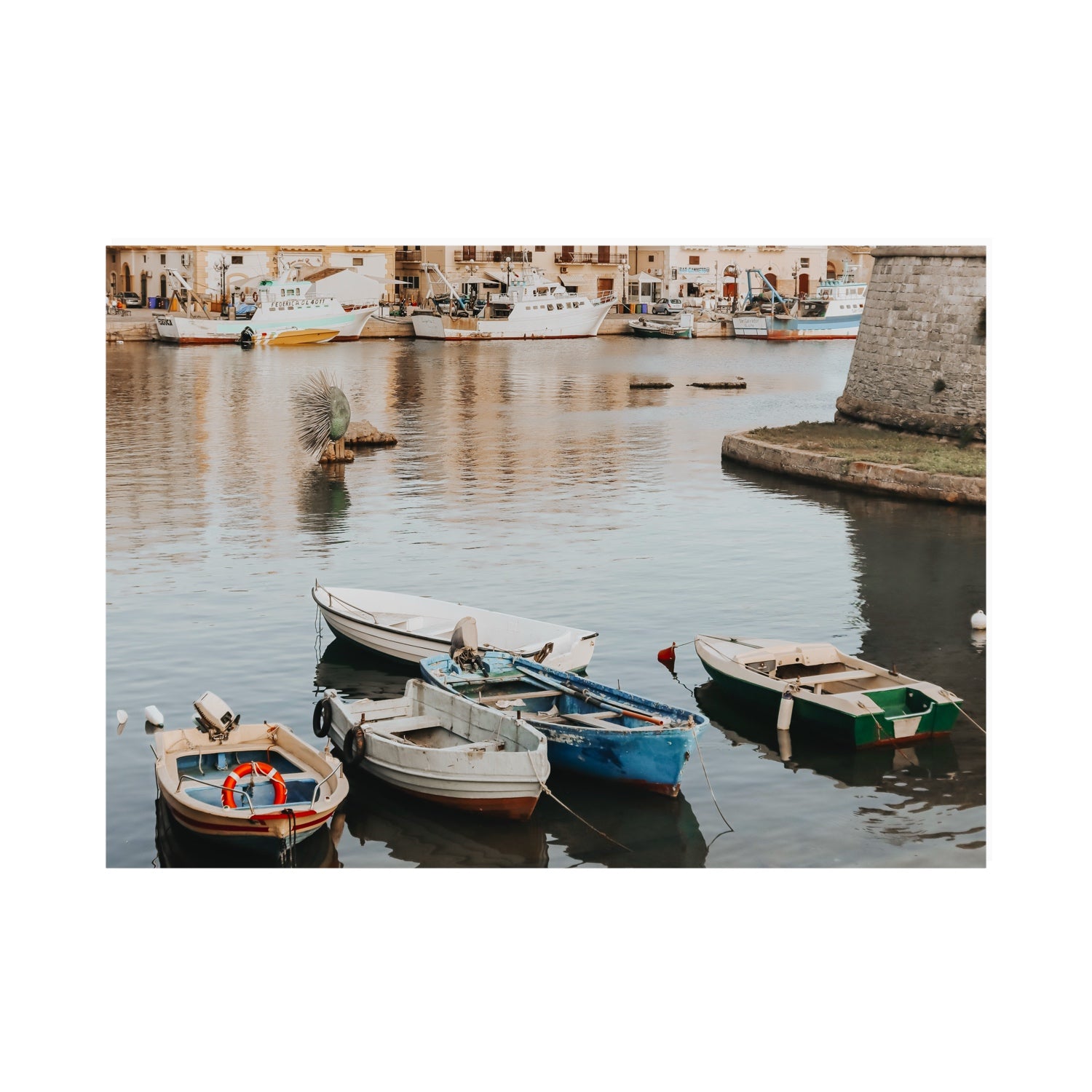 Cinque Barche Puglia Gallipoli Italian art print A0 unframed fine art canvas