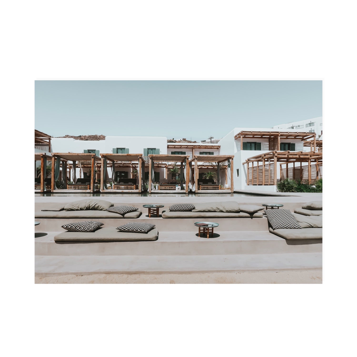 Platis Gialos fine art print, Mykonos, Greece, A0 · 118.9 cm x 84.1 cm, Unframed, Fine Art Canvas