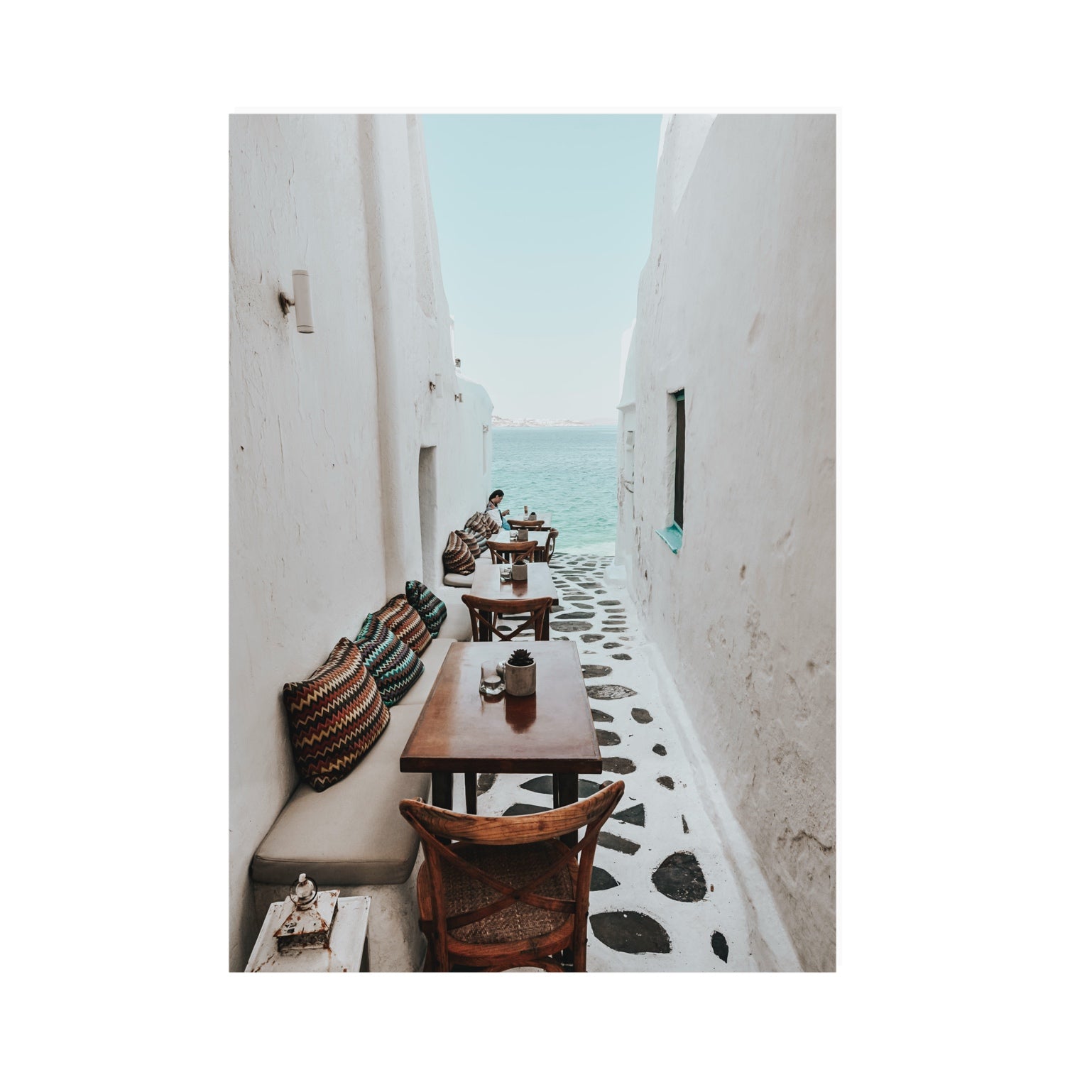 Trip Down Memory Lane fine art print, Mykonos, Greece, A0 · 118.9 cm x 84.1 cm, Unframed, Fine Art Canvas