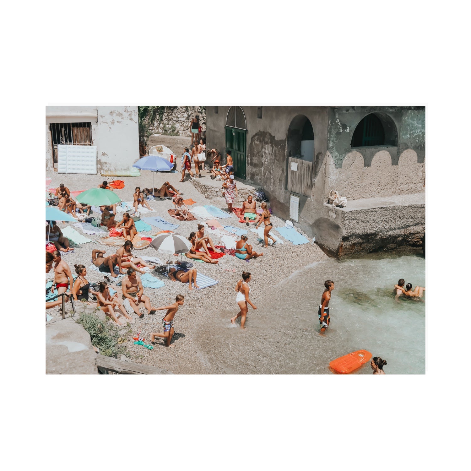 Heatwave Capri beach coastal wall art A0 unframed fine art canvas