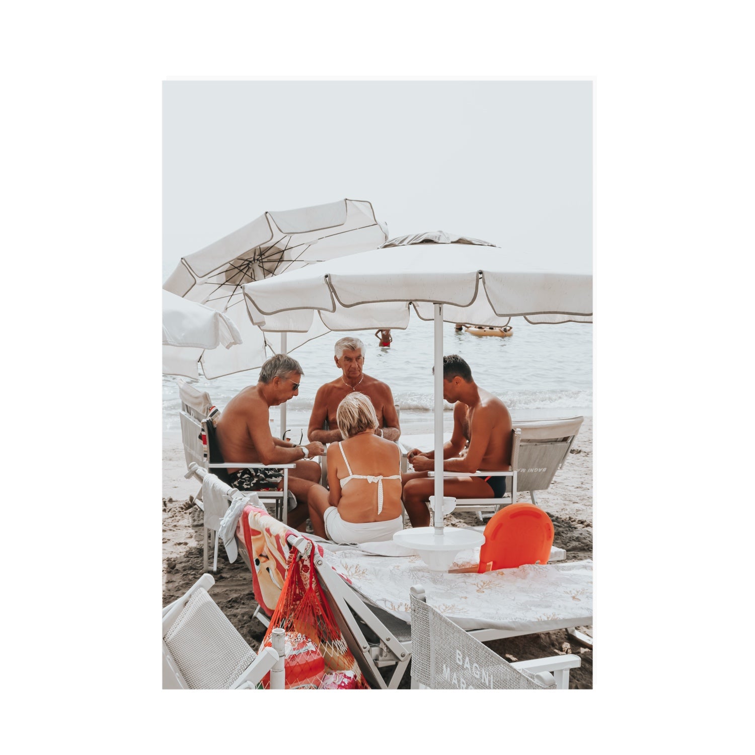 Luck Of The Draw fine art print, Alassio, Italy, A0 · 118.9 cm x 84.1 cm, Unframed, Fine Art Canvas