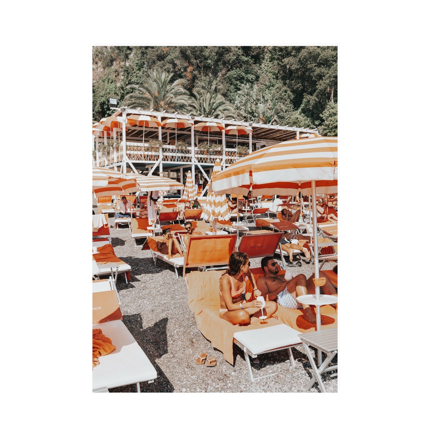 Lounging In Lido fine art print, Positano, Italy, A0 · 118.9 cm x 84.1 cm, Unframed, Fine Art Canvas