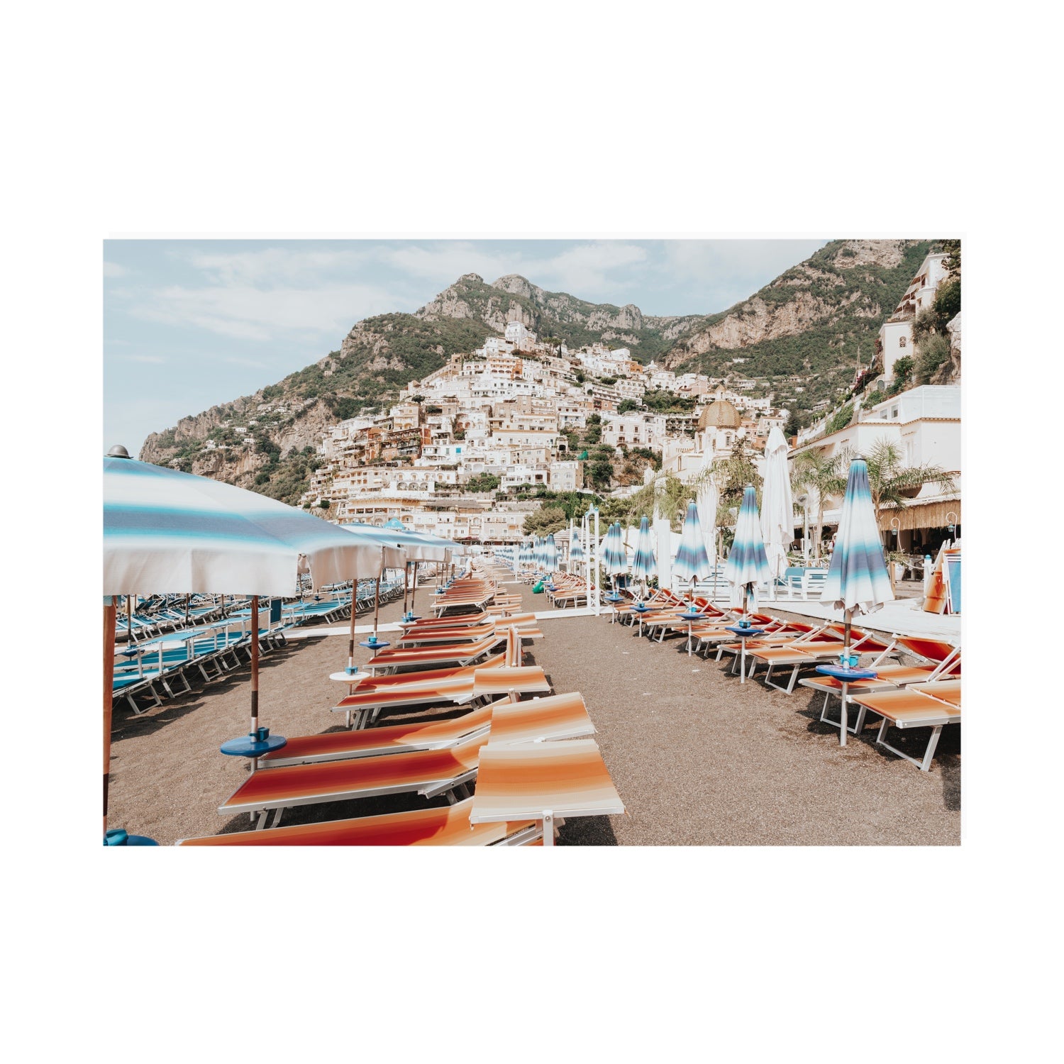 Spiaggia Grande fine art print, Positano, Italy, A0 · 118.9 cm x 84.1 cm, Unframed, Fine Art Canvas