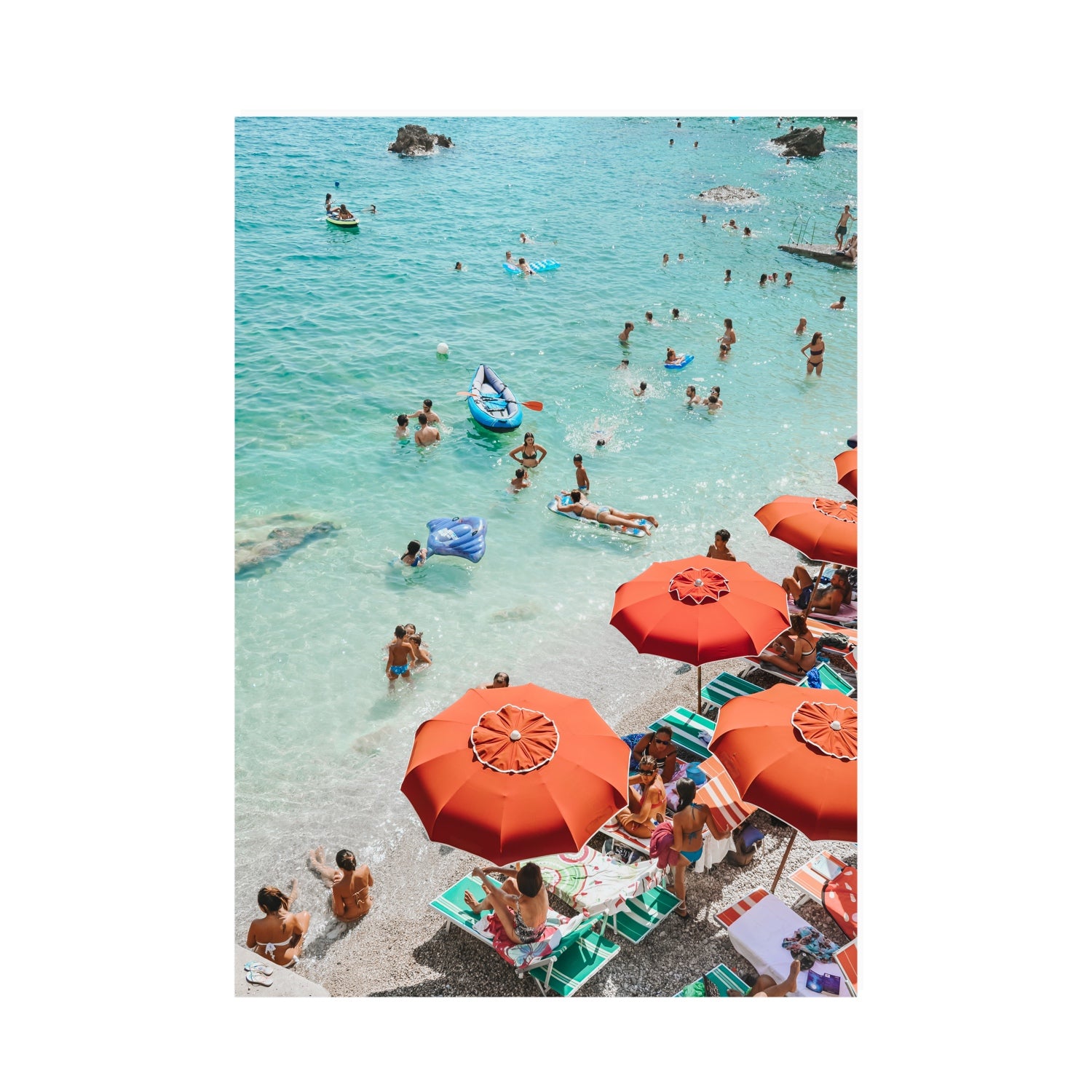 Easy Street Capri Italian beach wall art A0 unframed fine art canvas