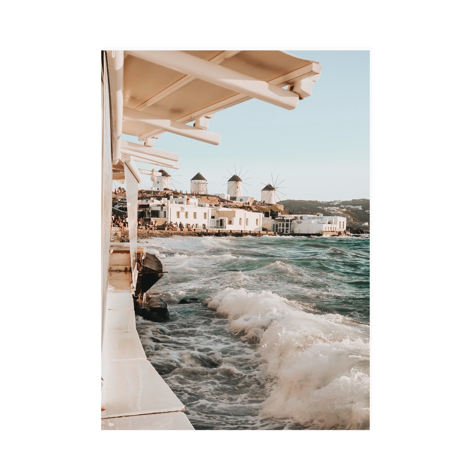Windmills Mykonos Greek island wall art A0 unframed fine art canvas