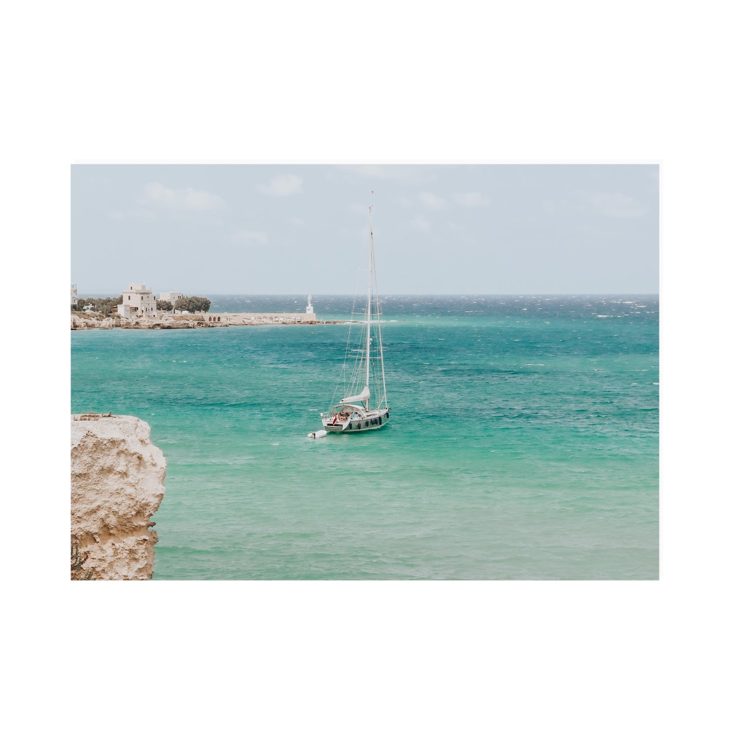 Adriatic Escape Puglia Italian coastal decor wall art A0 unframed fine art canvas