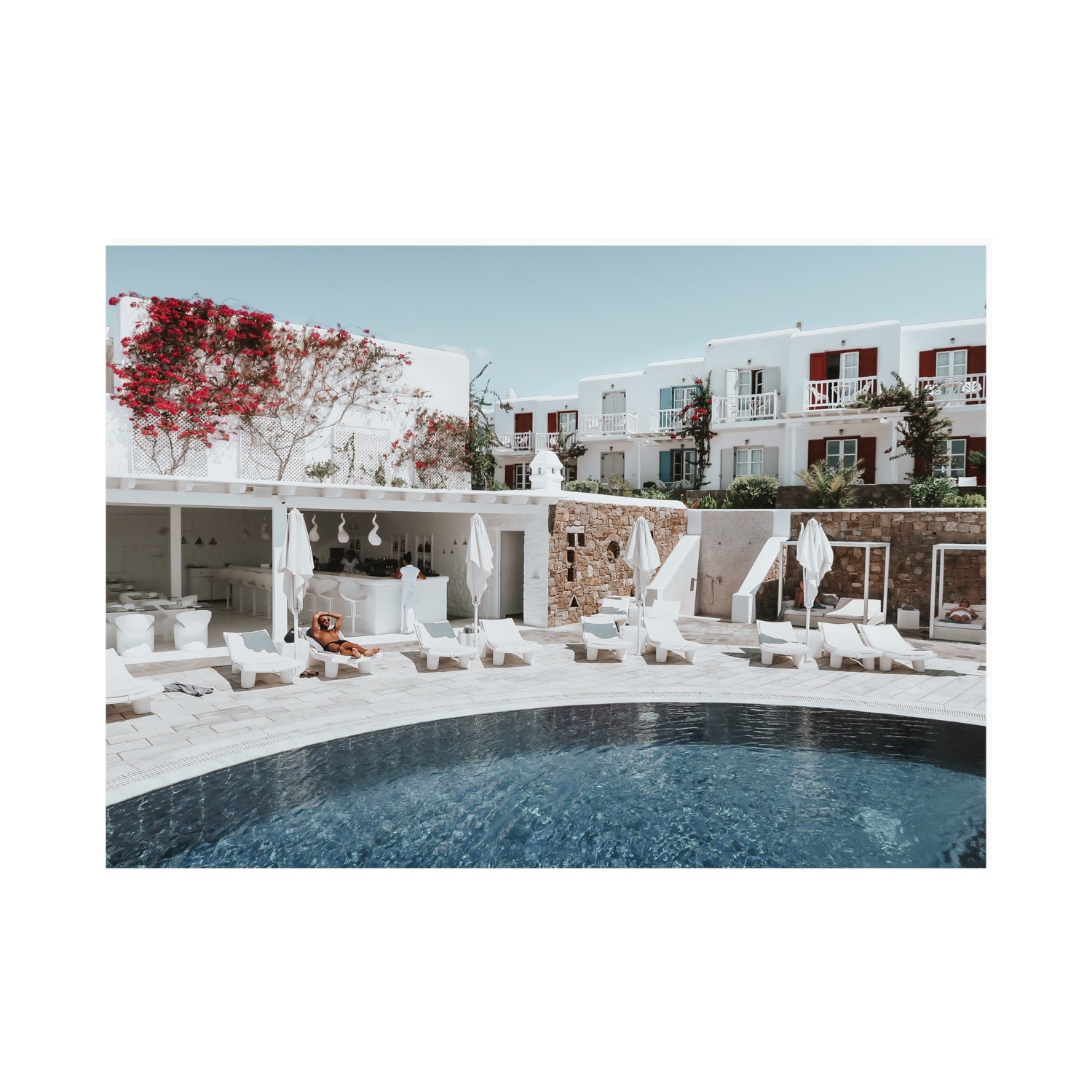 Got The First Lounge Mykonos Greek island wall art A0 unframed fine art canvas