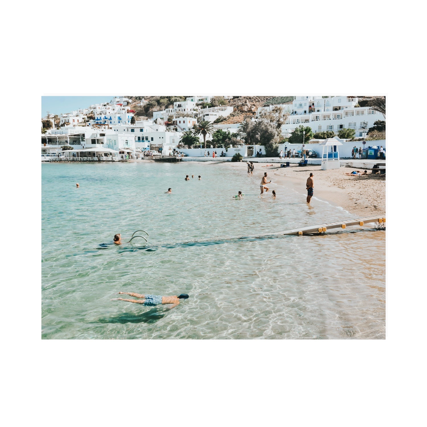 Bathe Yourself In Beauty Mykonos Greek island wall art A0 unframed fine art canvas