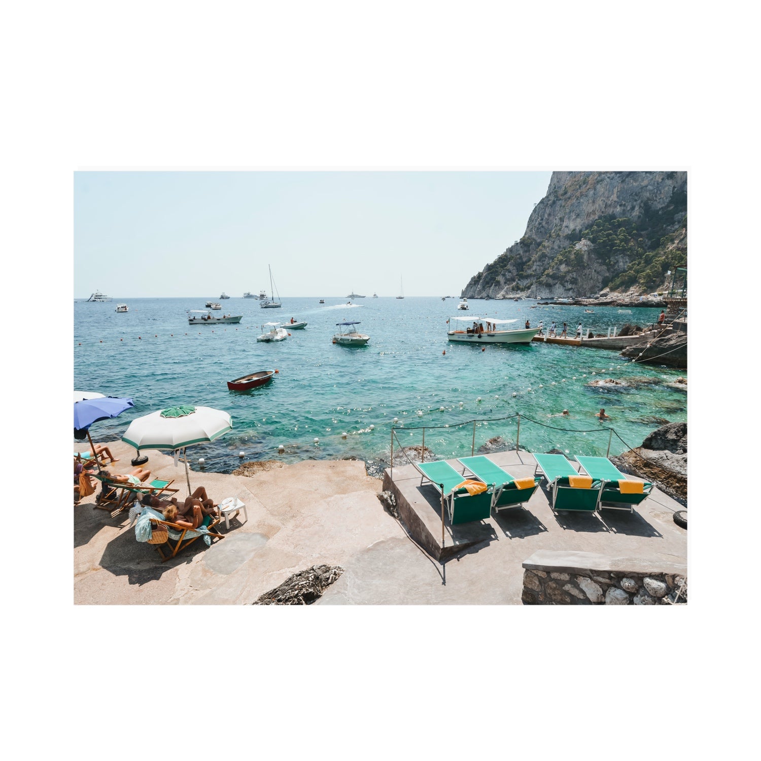 Save Me A Seat Capri Mediterranean wall art A0 unframed fine art canvas