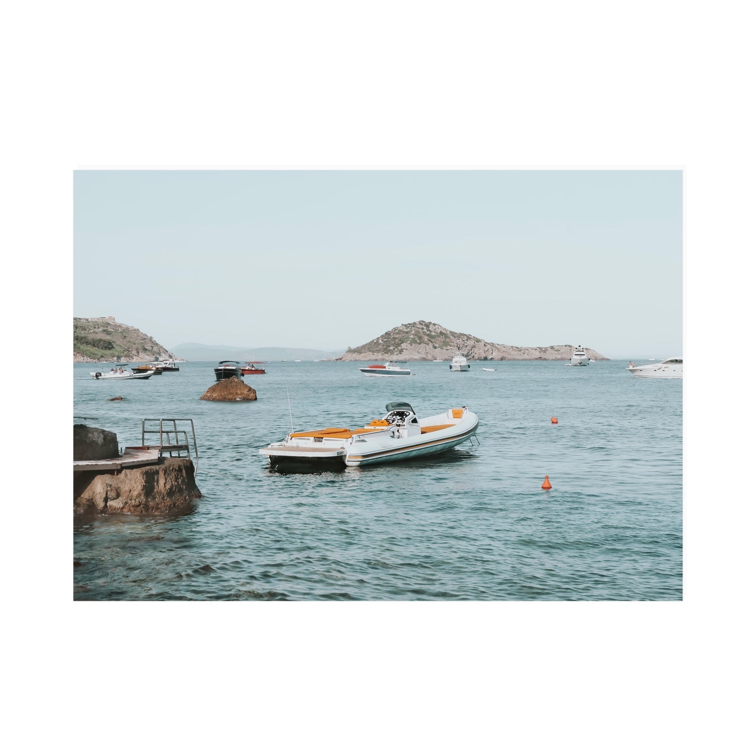 The Azure Sea Tuscany coastal Italian wall art A0 unframed fine art canvas