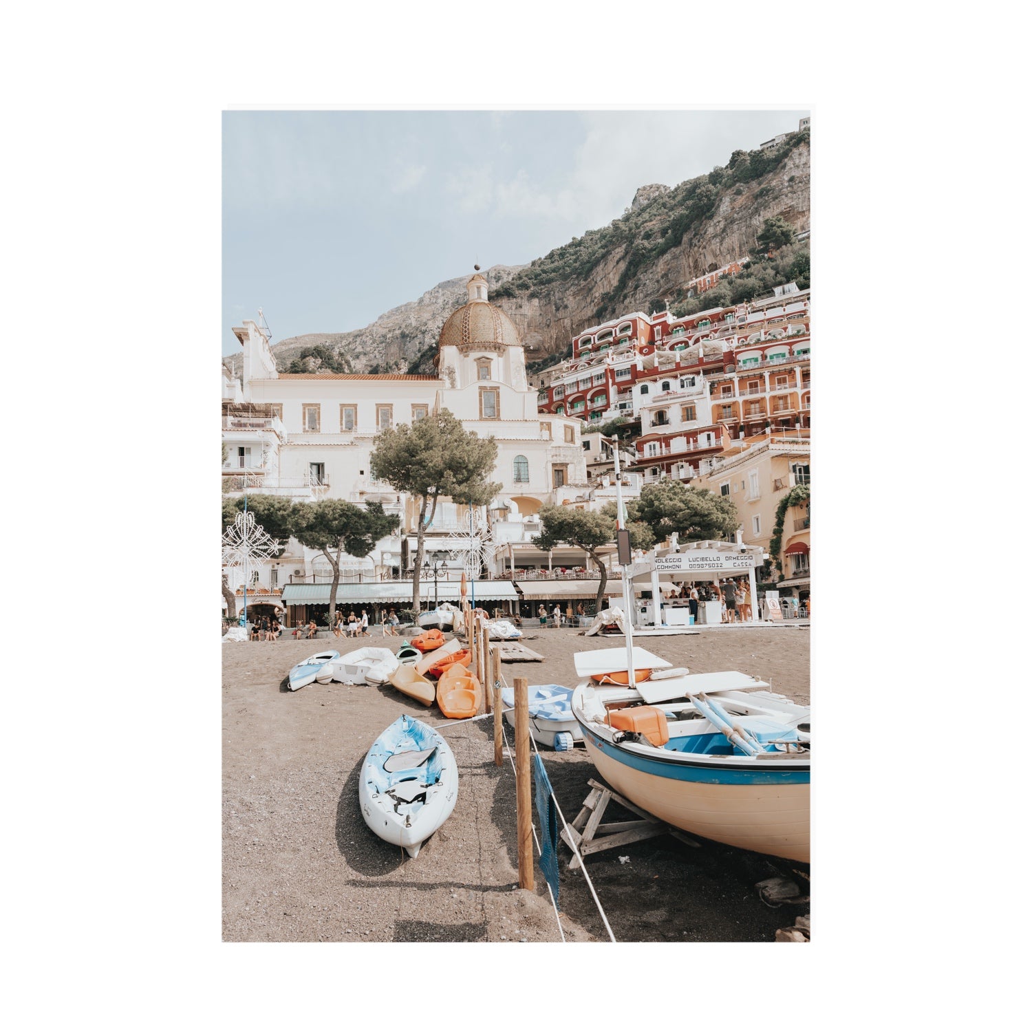 Seaside Hues Positano wall art A0 unframed fine art canvas