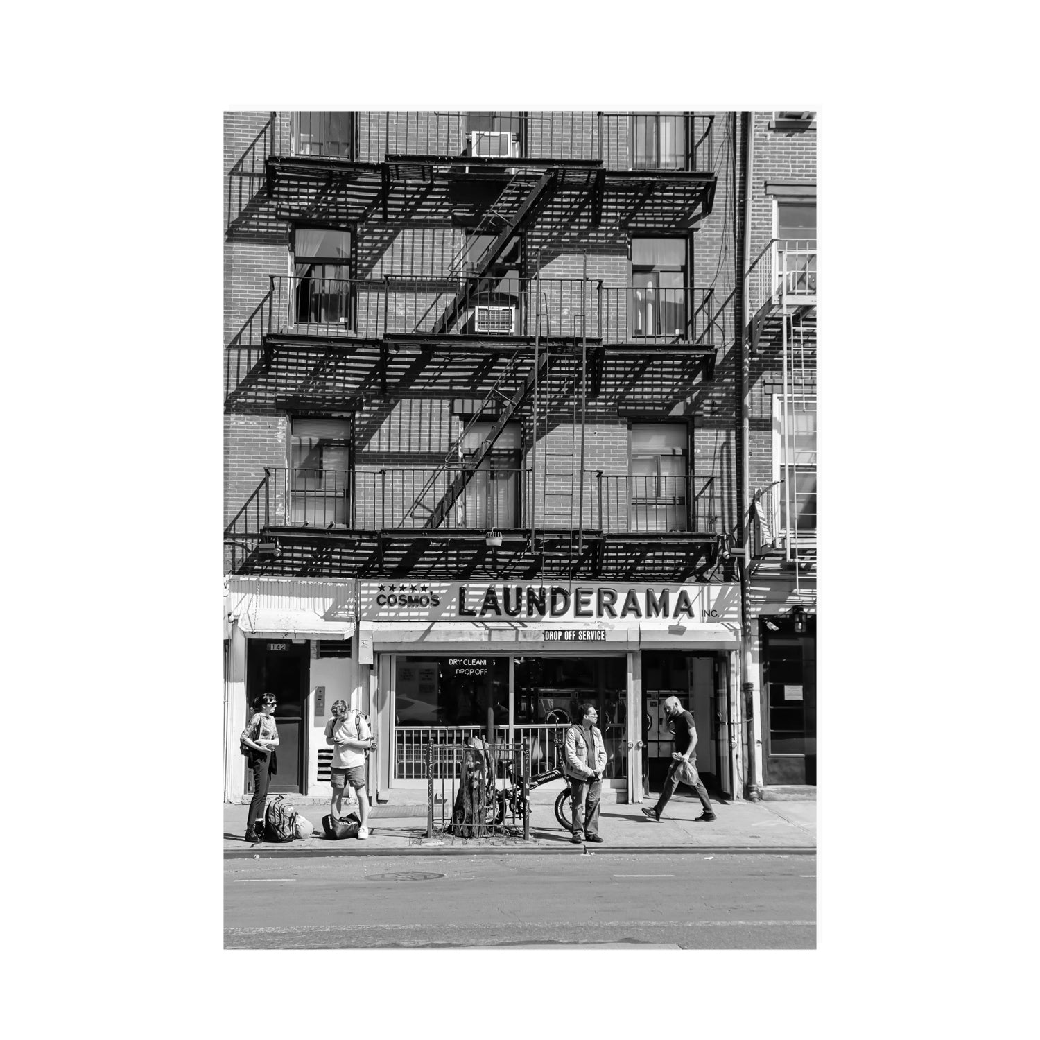 Bus Stop New York NYC Black & White wall art A0 unframed fine art canvas