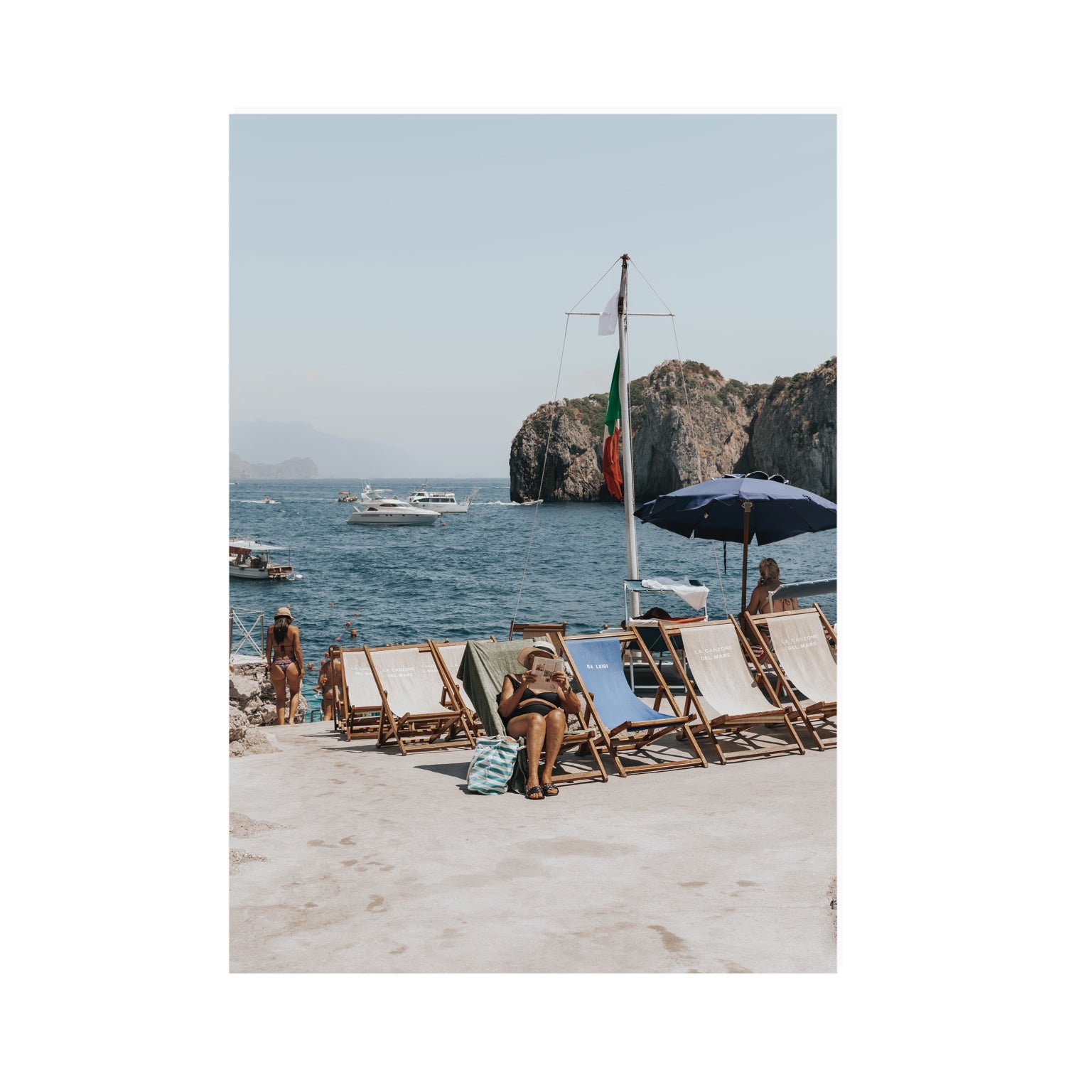 Vintage Sun Goddess fine art print, Capri, Italy, A0 · 118.9 cm x 84.1 cm, Unframed, Fine Art Canvas