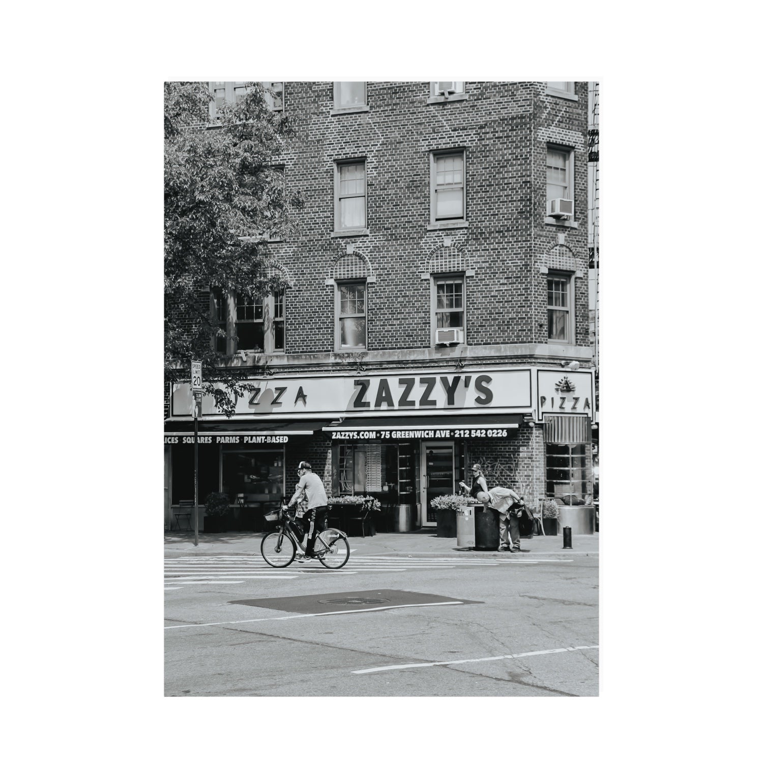 Zazzy's New York NYC Black & White wall art A0 unframed fine art canvas