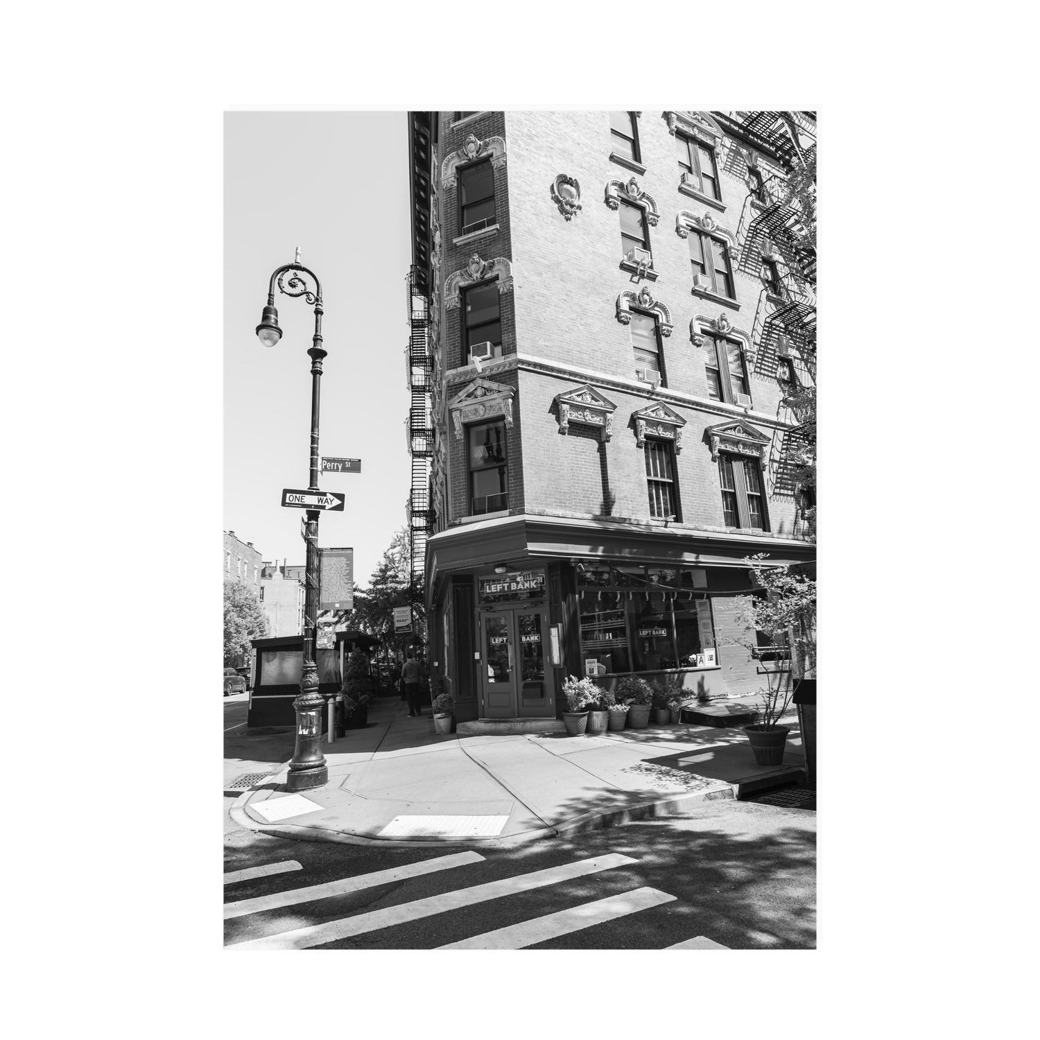 Parisian On Perry New York NYC Black & White wall art A0 unframed fine art canvas