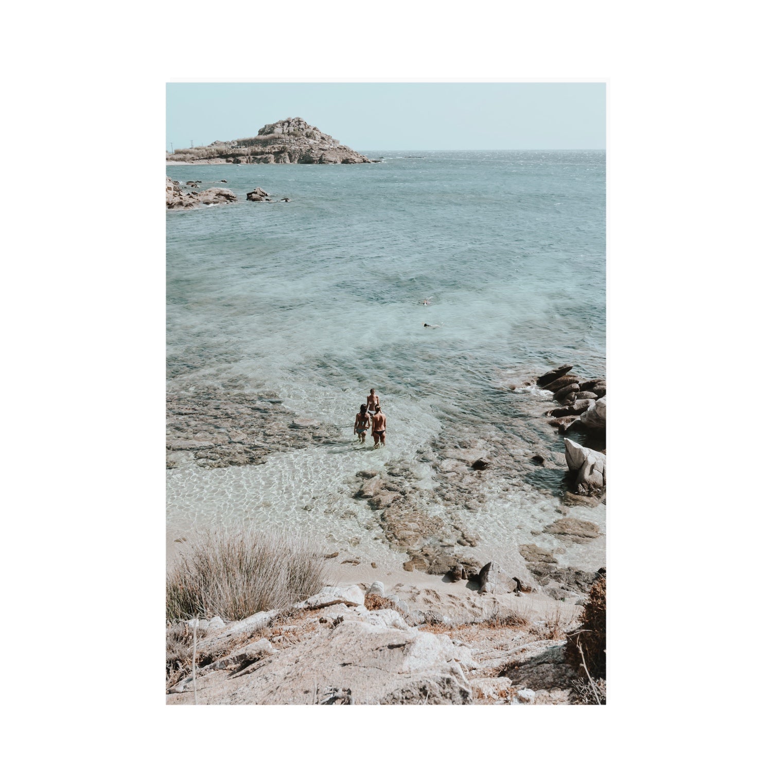 Island Life Mykonos coastal Greek island wall art A0 unframed fine art canvas