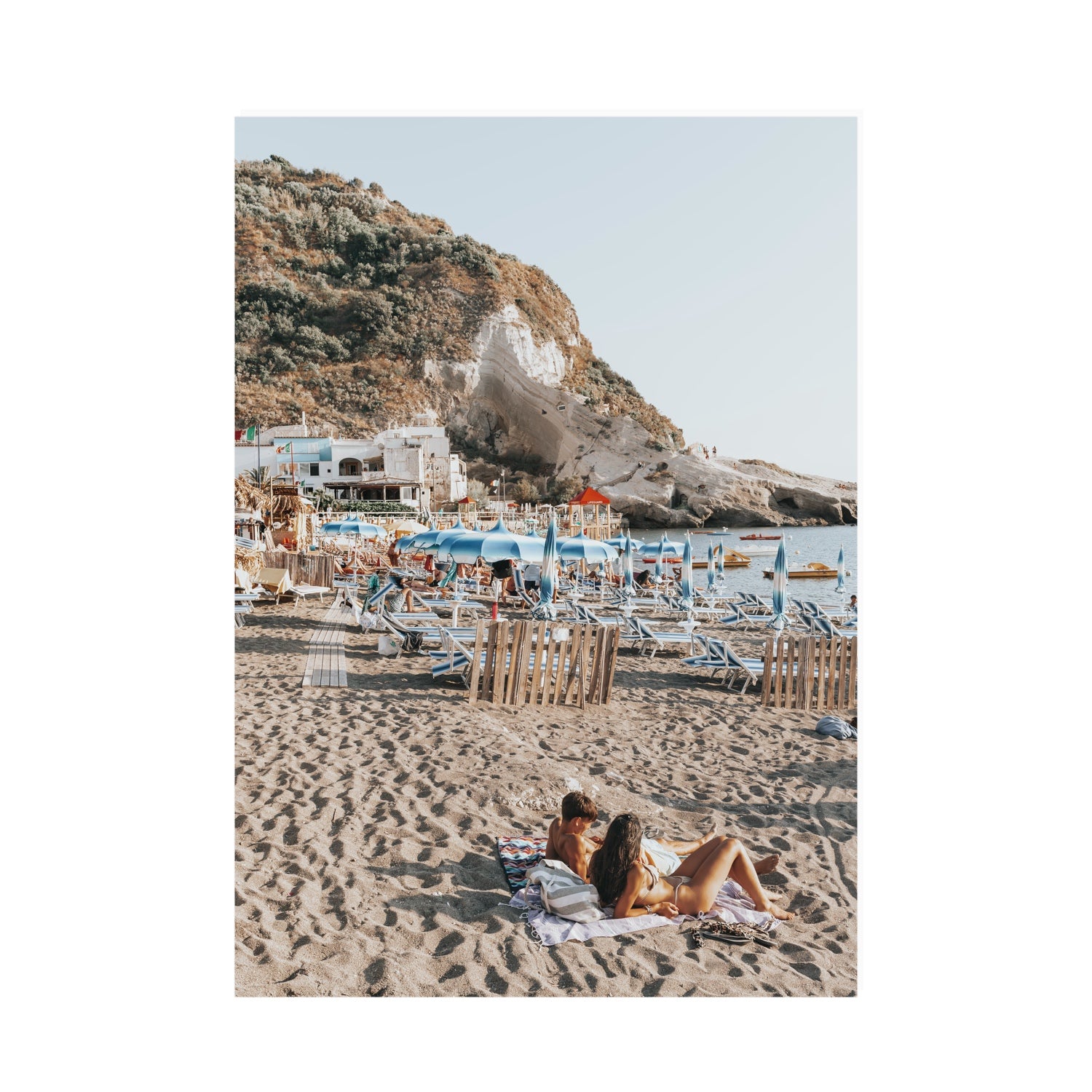 Beach Buddies fine art print, Ischia, Italy, A0 · 118.9 cm x 84.1 cm, Unframed, Fine Art Canvas