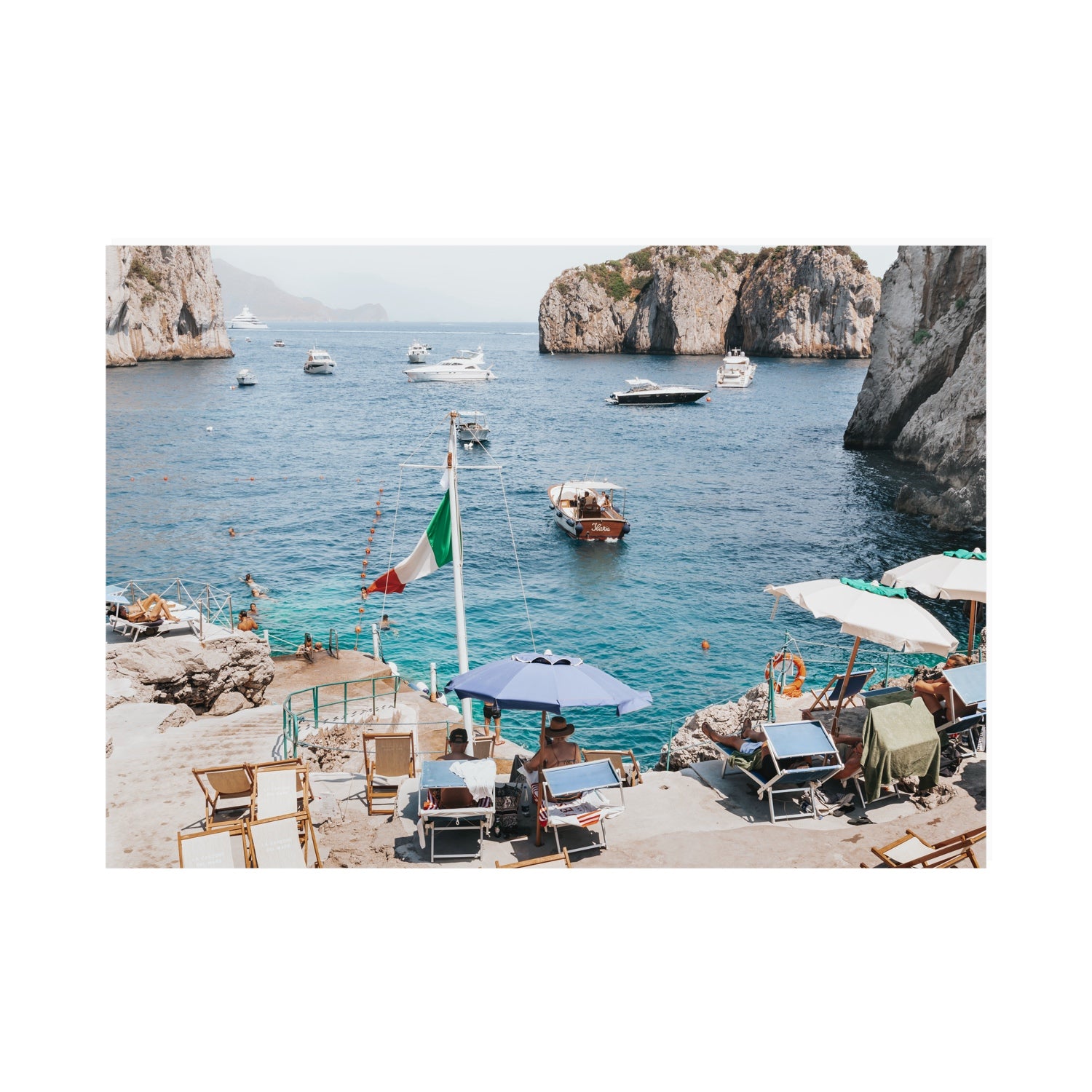 Smooth Sailing fine art print, Capri, Italy, A0 · 118.9 cm x 84.1 cm, Unframed, Fine Art Canvas