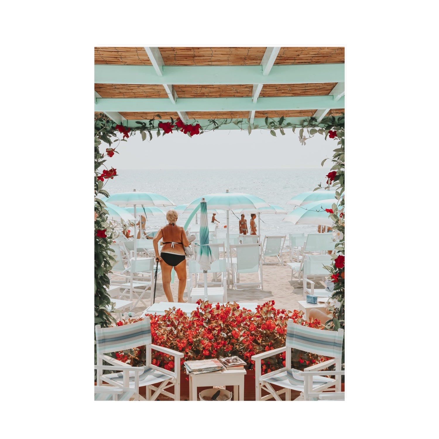 Nonna's Italian Escape Alassio Italian wall art A0 unframed fine art canvas