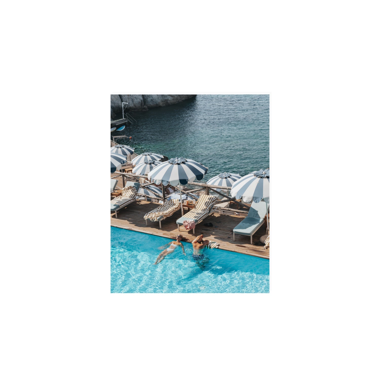 I'm Busy Ischia Italian coastal Mediterranean wall art 8 x 10 in unframed fine art canvas