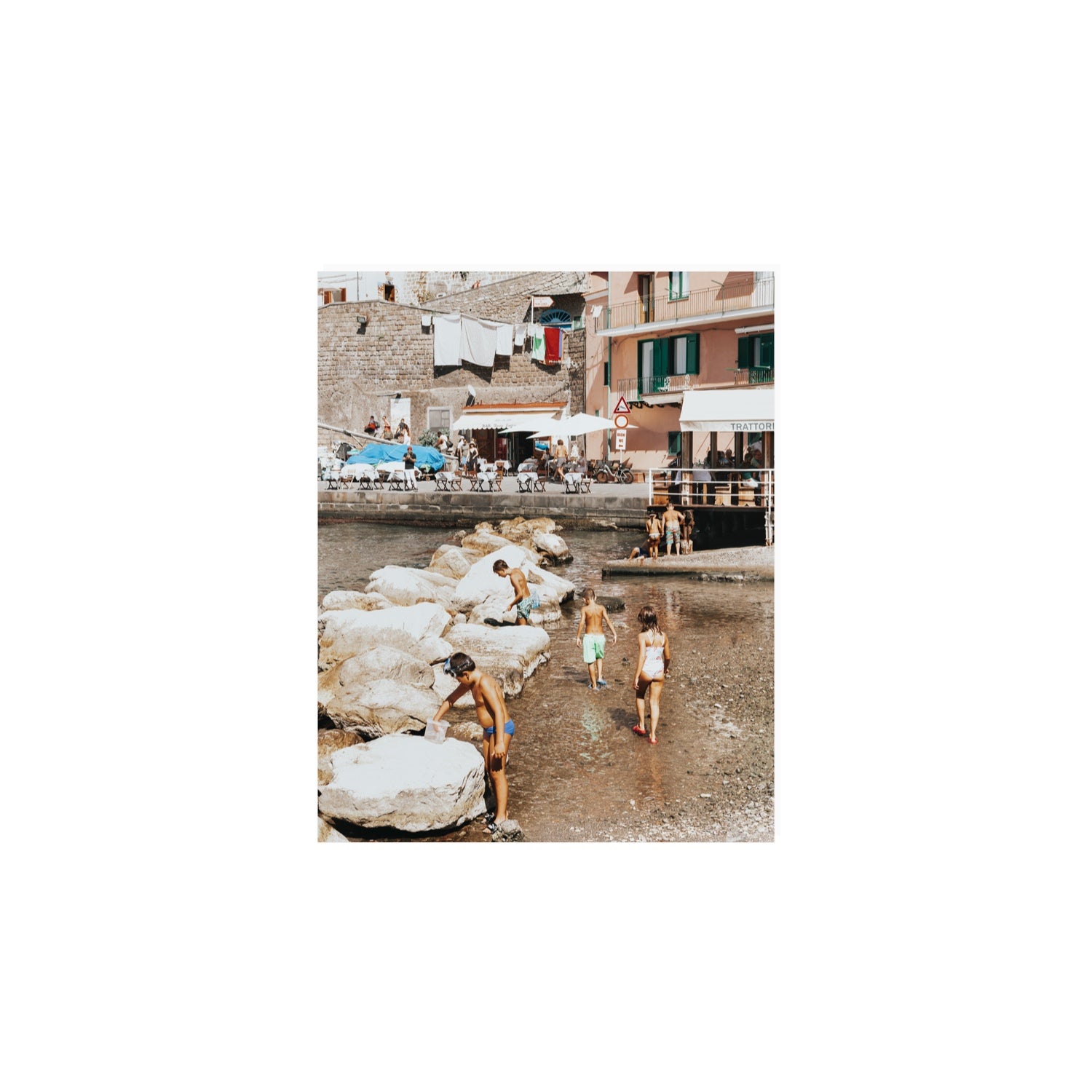The Beachcombers Sorrento beach coastal wall art 8 x 10 in unframed fine art canvas