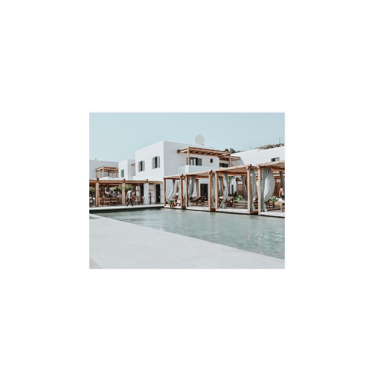 Polytelís Mykonos Greek island wall art 8 x 10 in unframed fine art canvas