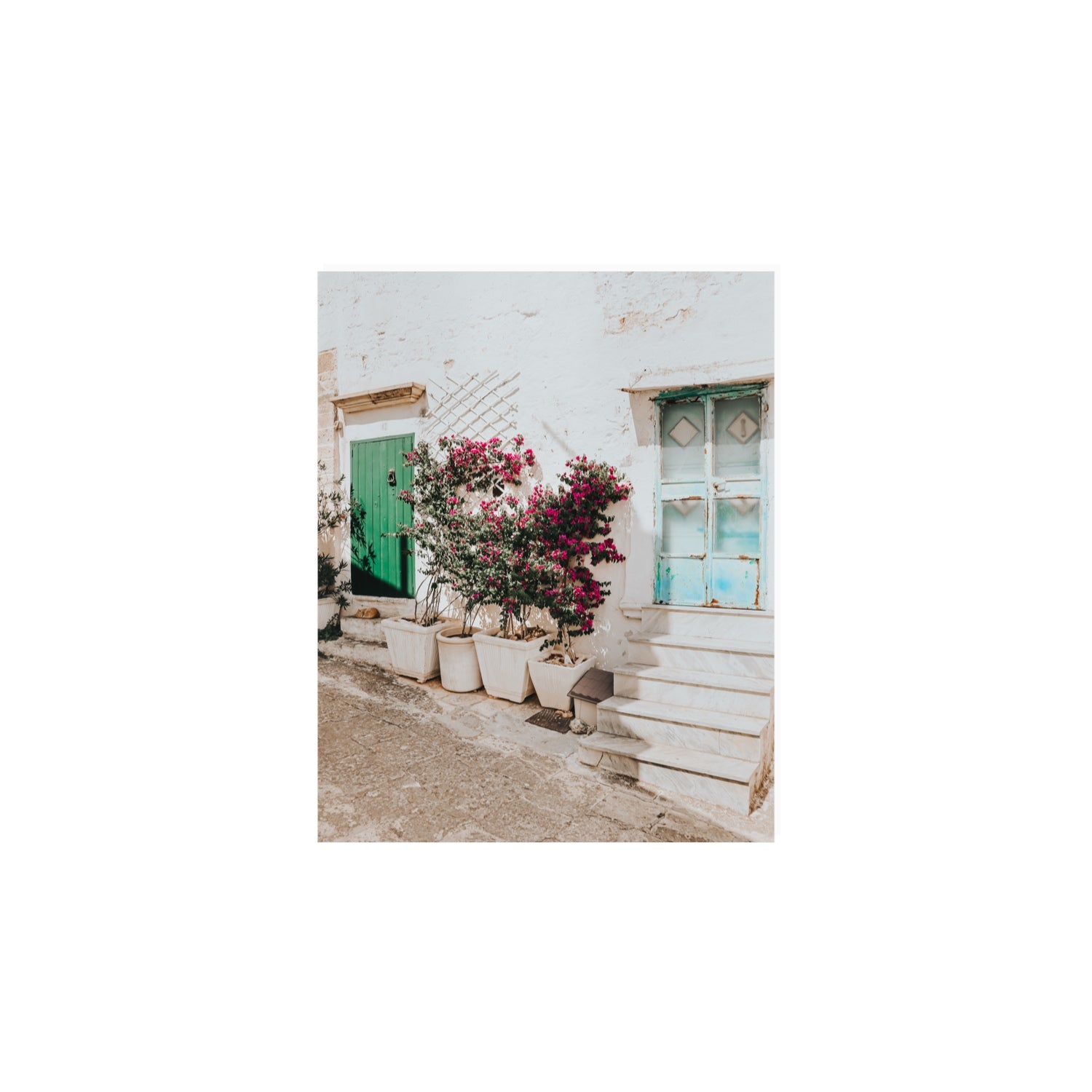 Floral Canvas Puglia Ostuni wall art 8 x 10 in unframed fine art canvas view 2