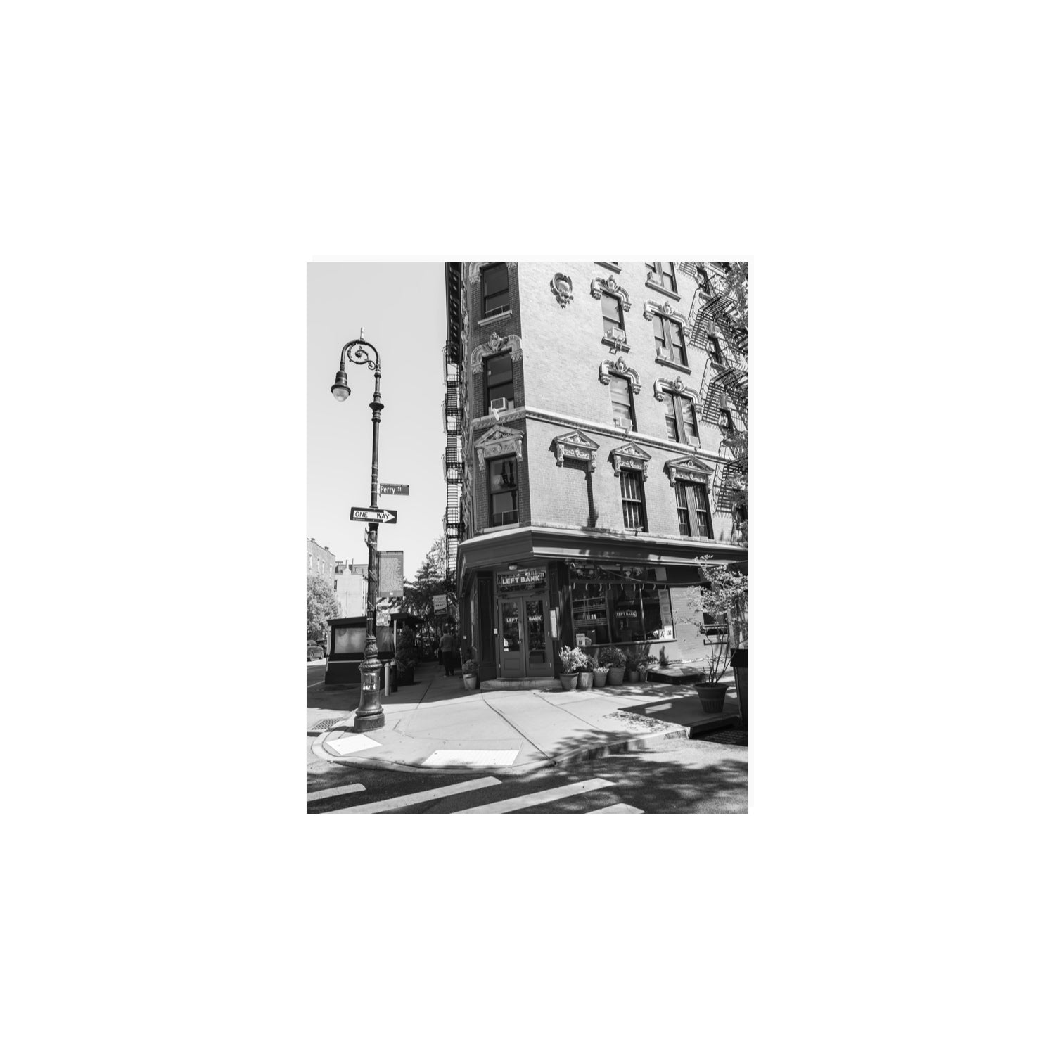Parisian On Perry New York NYC Black & White wall art 8 x 10 in unframed fine art canvas