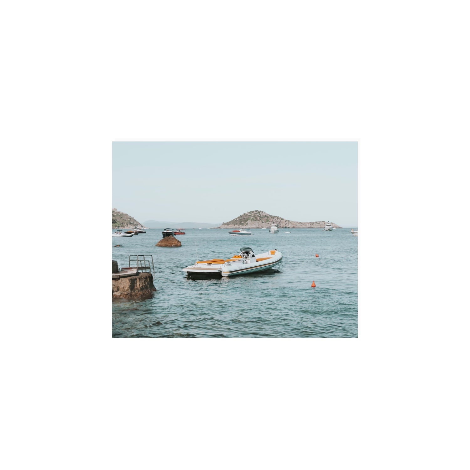 The Azure Sea Tuscany coastal Italian wall art 8 x 10 in unframed fine art canvas