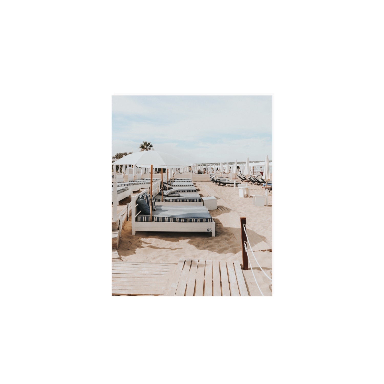 Coastal Repose Puglia beach Mediterranean fine art print 8 x 10 in unframed fine art canvas