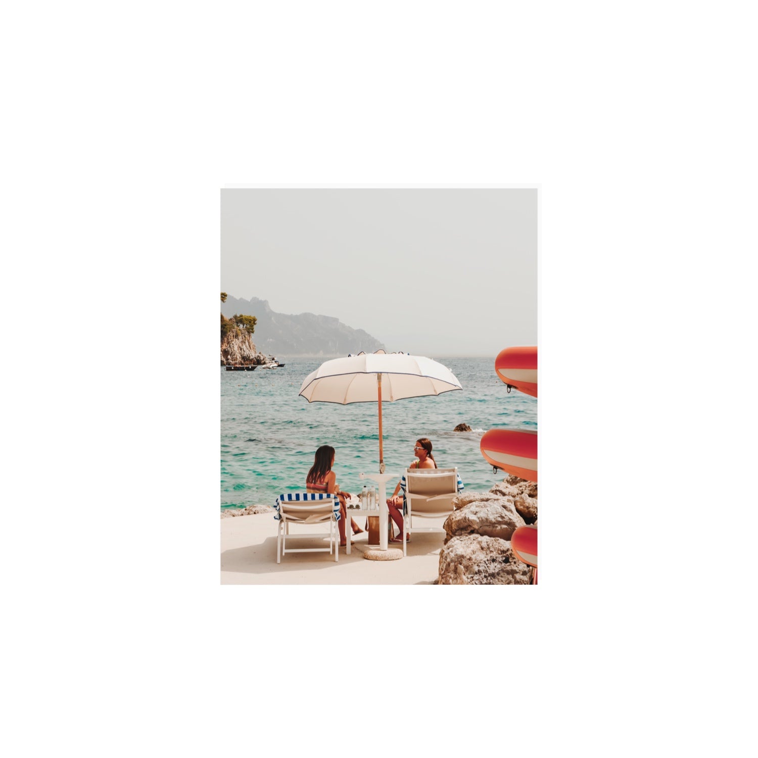 Salty Banter Amalfi Mediterranean wall art 8 x 10 in unframed fine art canvas