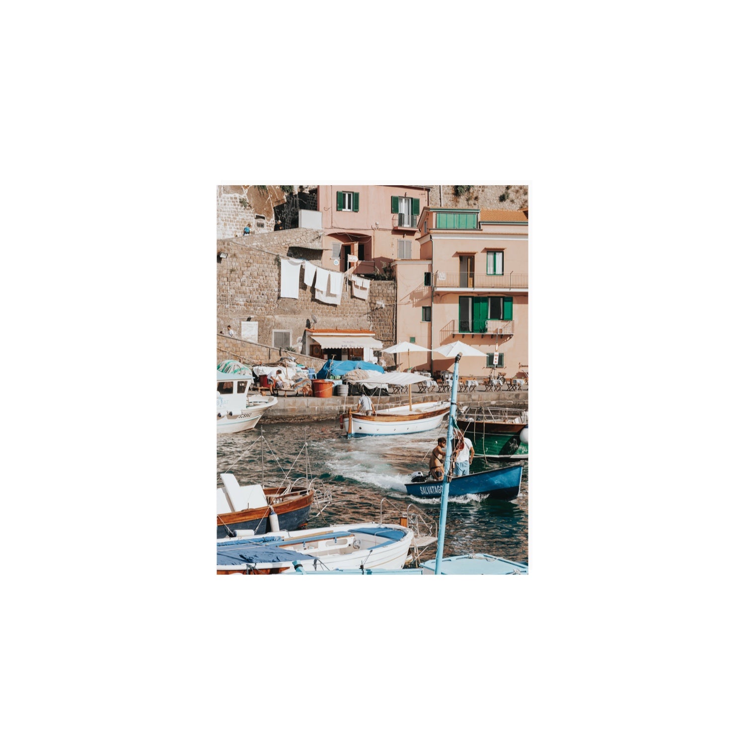 Coastal Carousel fine art print, Sorrento, Italy, 8 x 10 in, Unframed, Fine Art Canvas