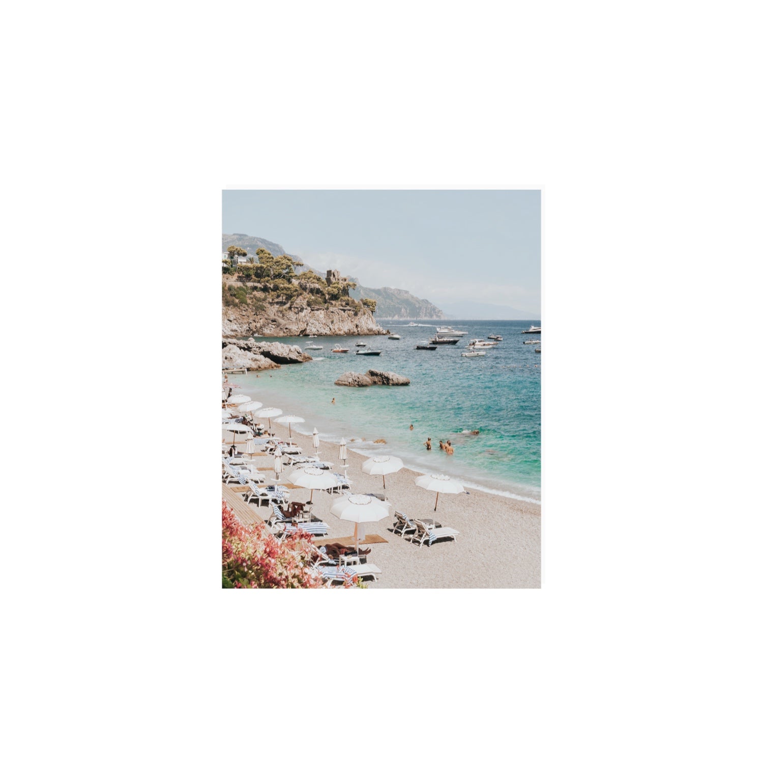 Seaview Refuge Amalfi coastal wall art 8 x 10 in unframed fine art canvas