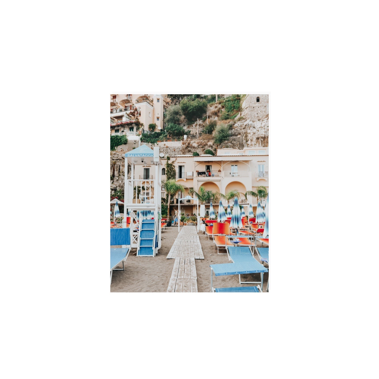 Torre Di Salvataggio Positano wall art 8 x 10 in unframed fine art canvas