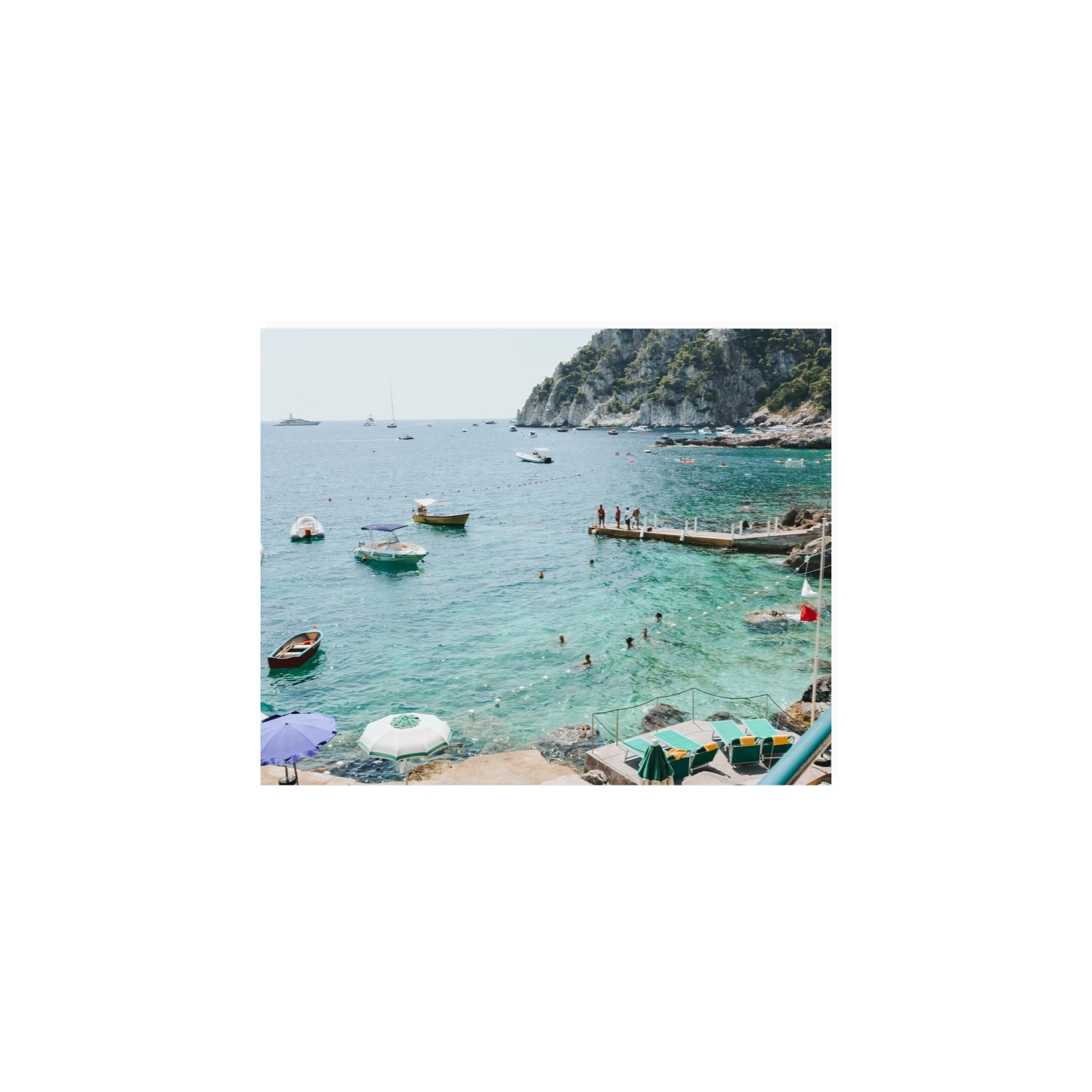 Delizia Pomeridiana Capri coastal wall art 8 x 10 in unframed fine art canvas