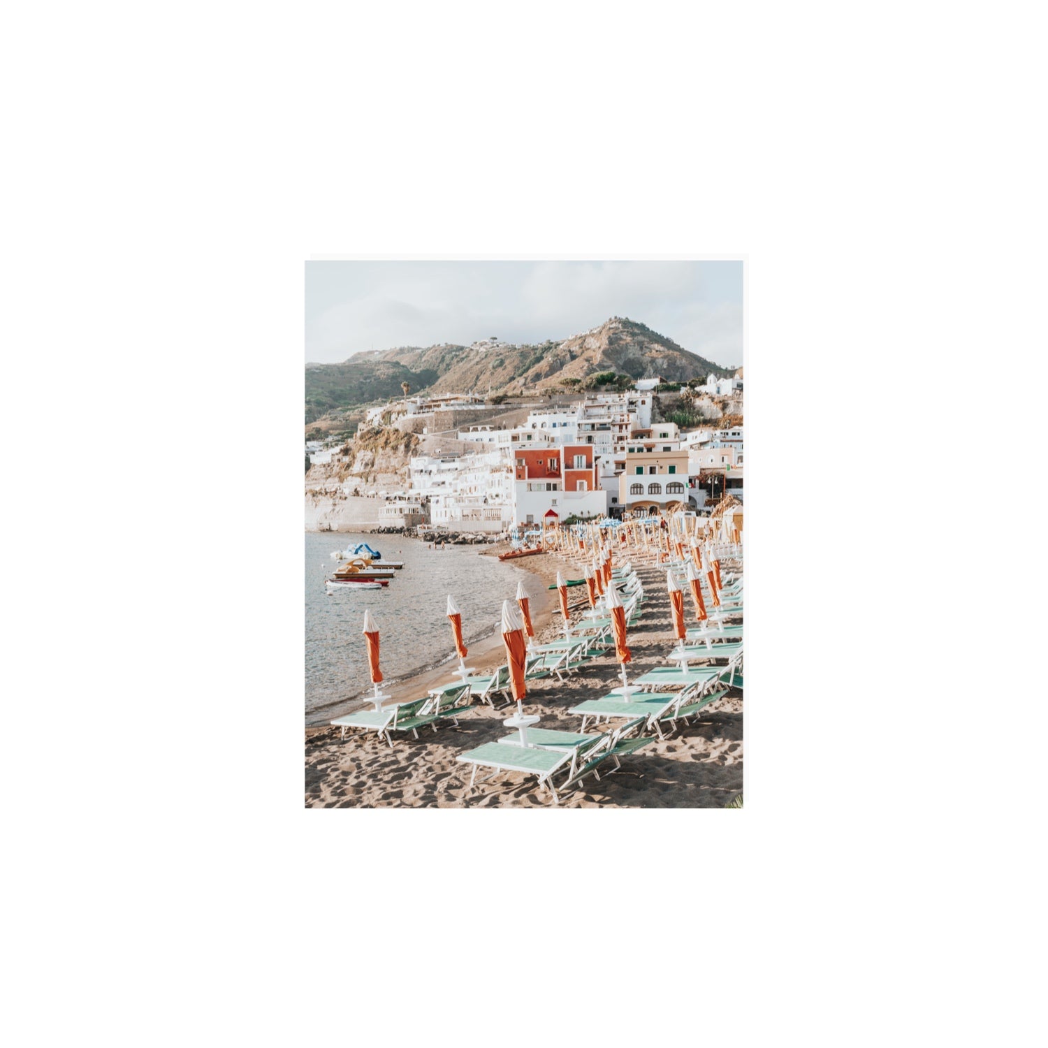 L'Isola del Paradiso Ischia Mediterranean wall art 8 x 10 in unframed fine art canvas