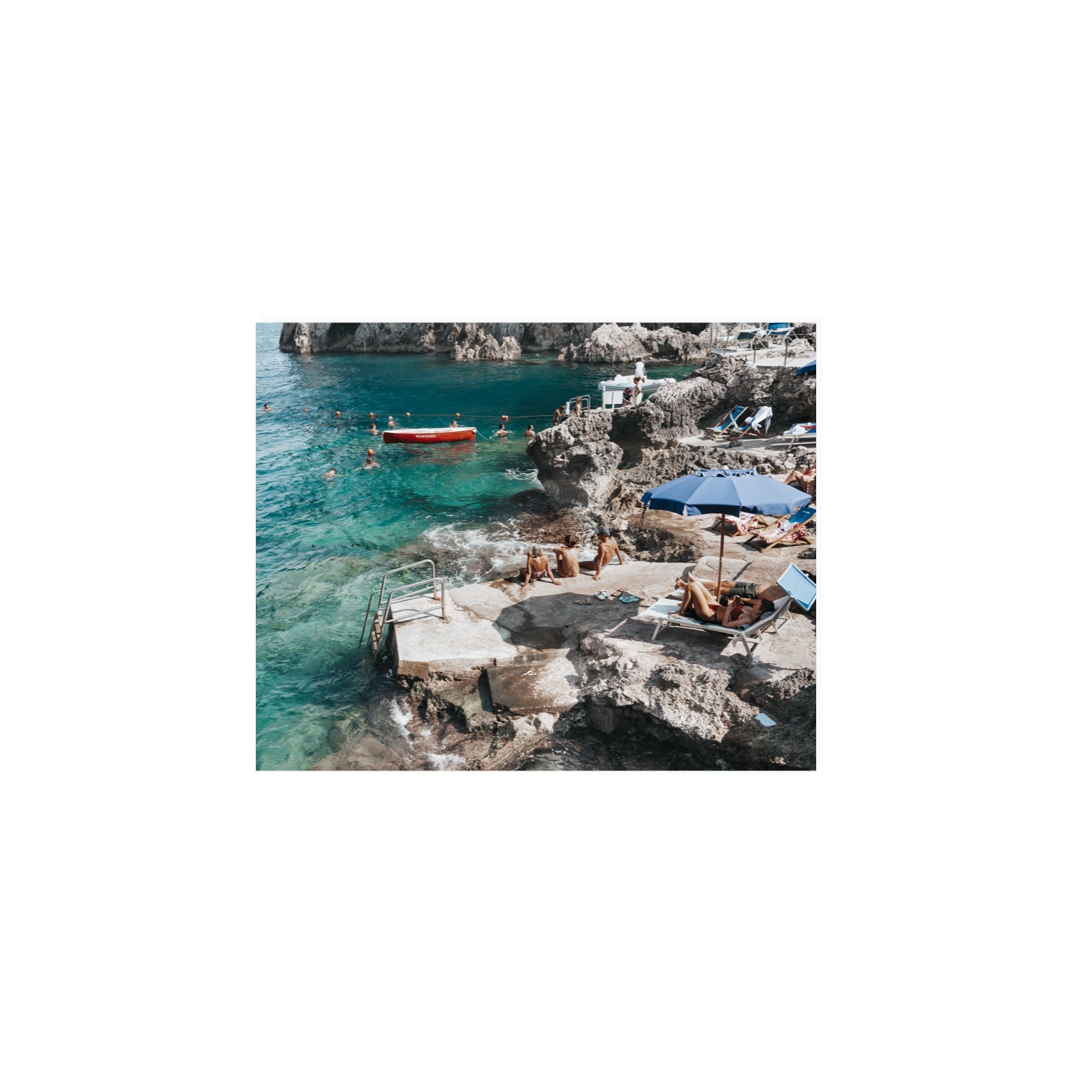 Serenity By The Sea Capri Mediterranean wall art 8 x 10 in unframed fine art canvas