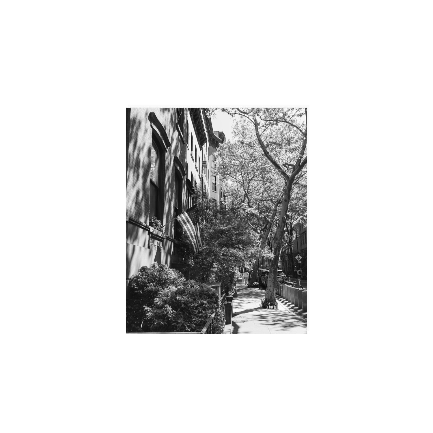 Urban Patriotism New York NYC Black & White wall art 8 x 10 in unframed fine art canvas