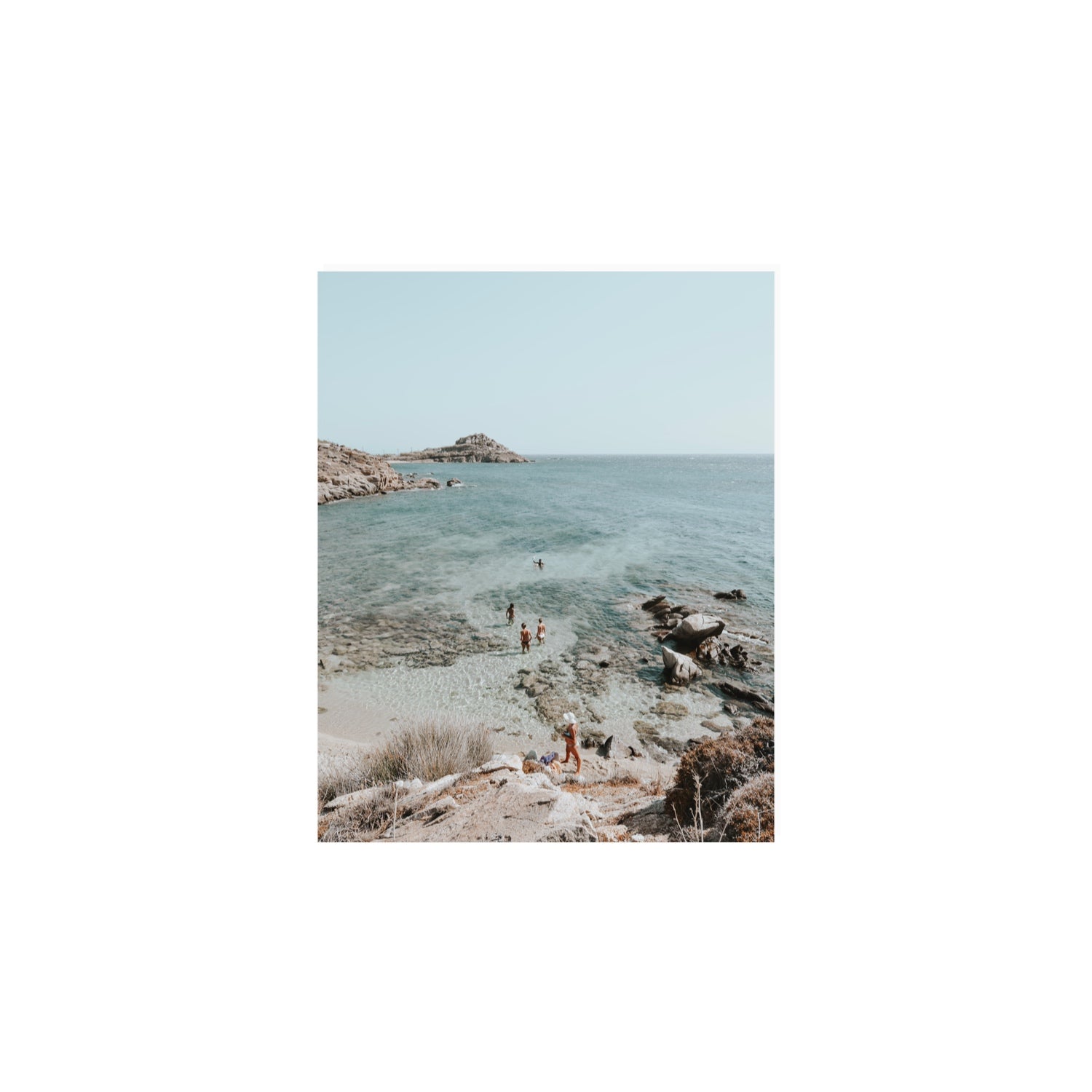 Explorers Mykonos Greek island wall art 8 x 10 in unframed fine art canvas