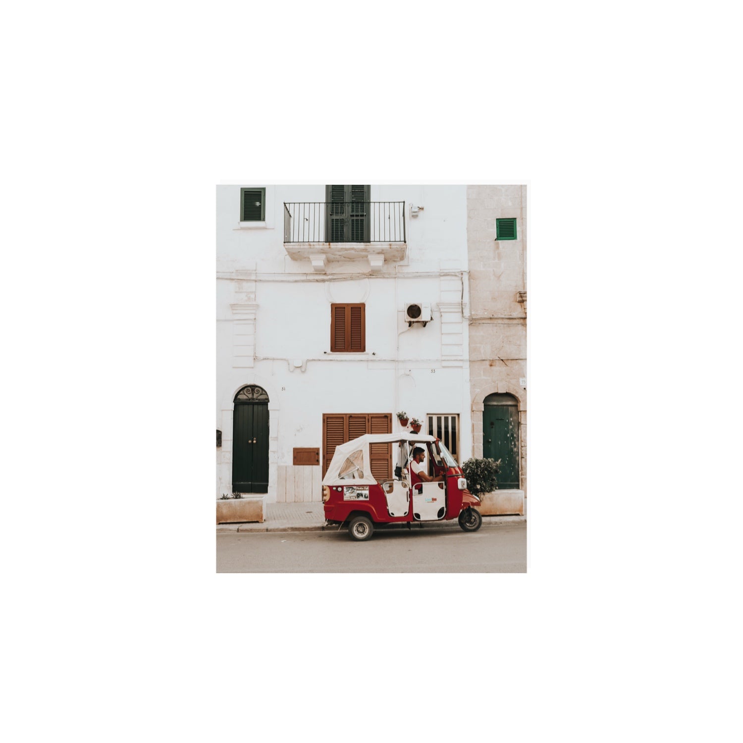 Groovy Piaggio Puglia Italian wall art 8 x 10 in unframed fine art canvas