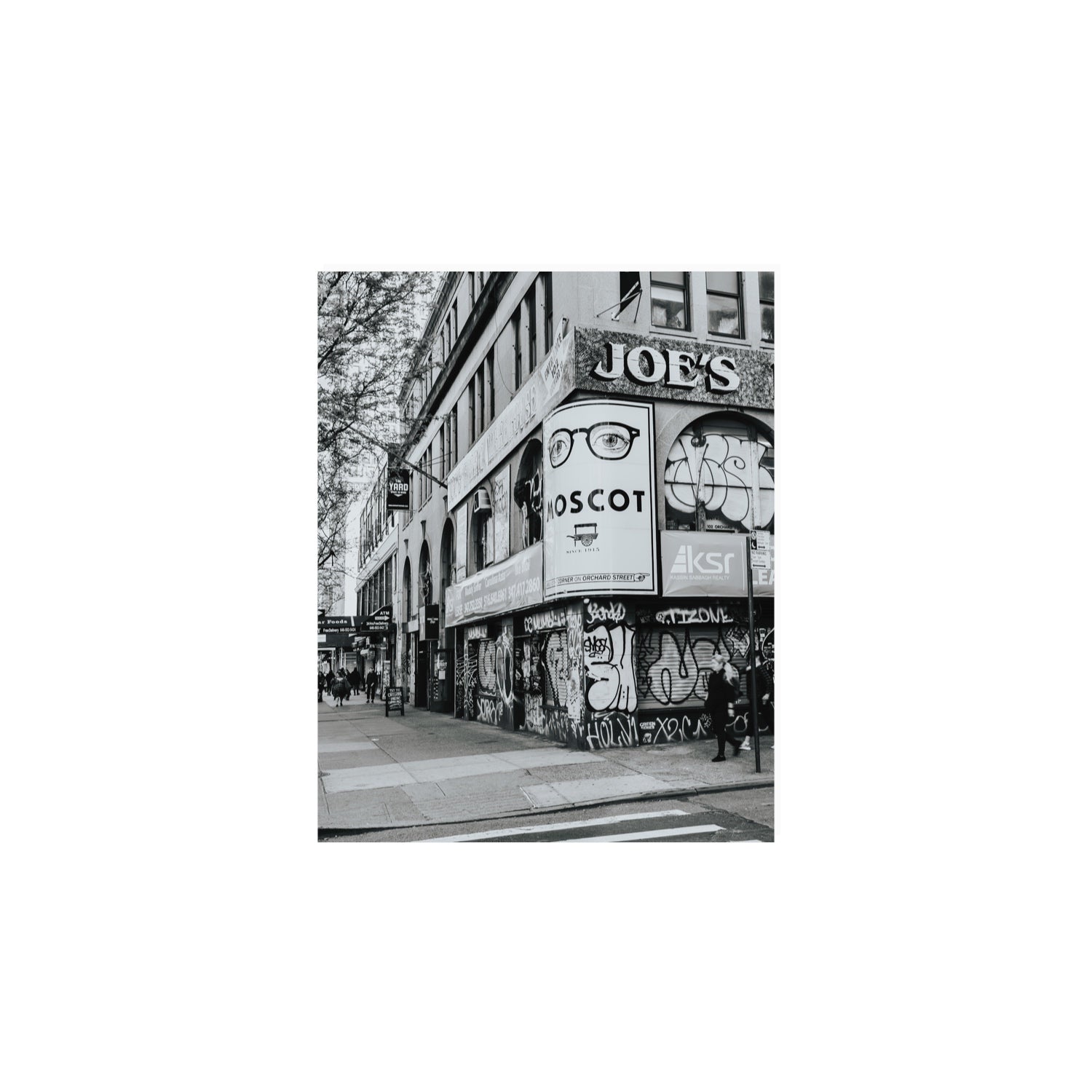 Lower East Side Murals New York NYC Black & White wall art 8 x 10 in unframed fine art canvas